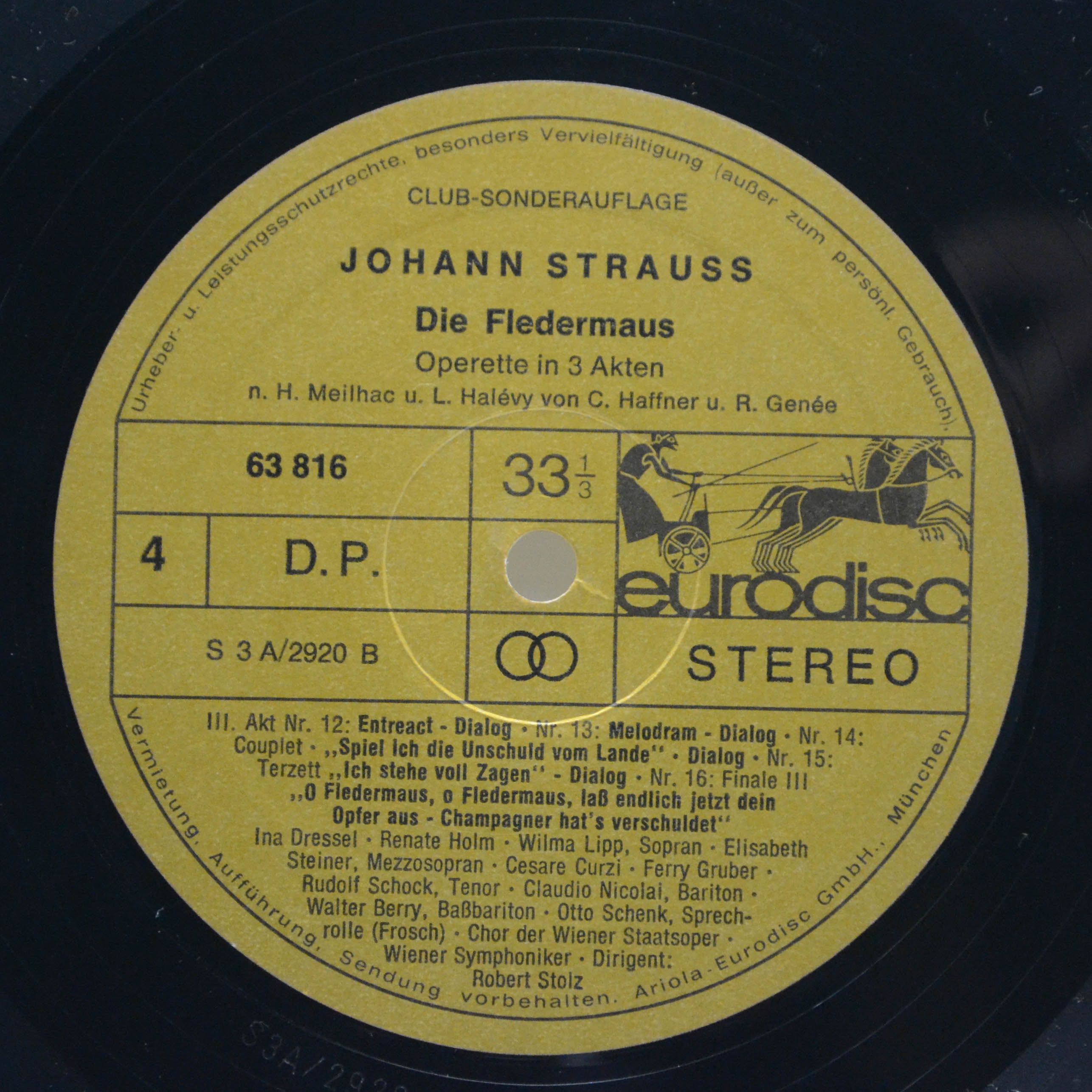 Виниловая пластинка Johann Strauss — Die Fledermaus - Gesamtaufnahme (2LP), 1964