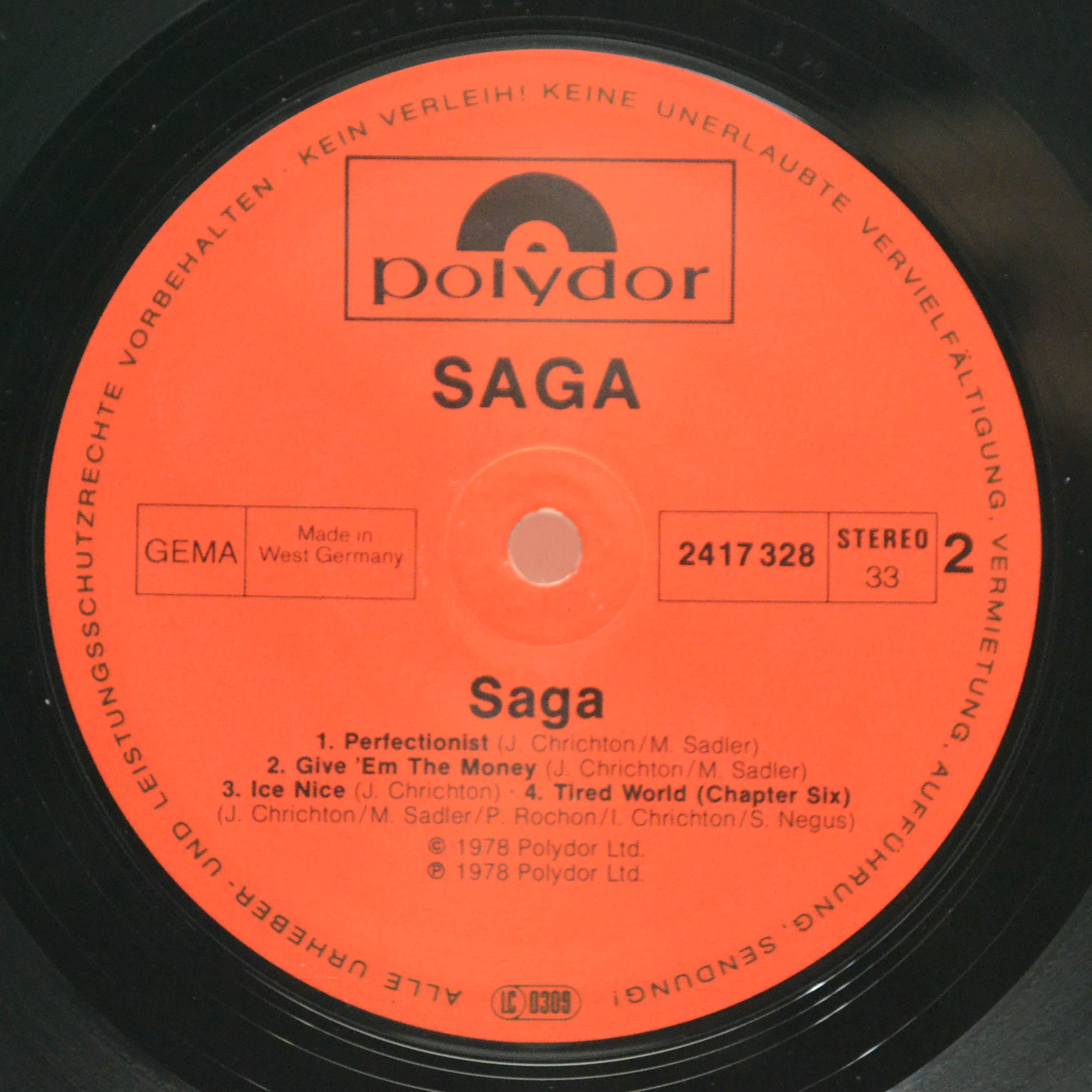 Виниловая пластинка Saga — Saga, 1978