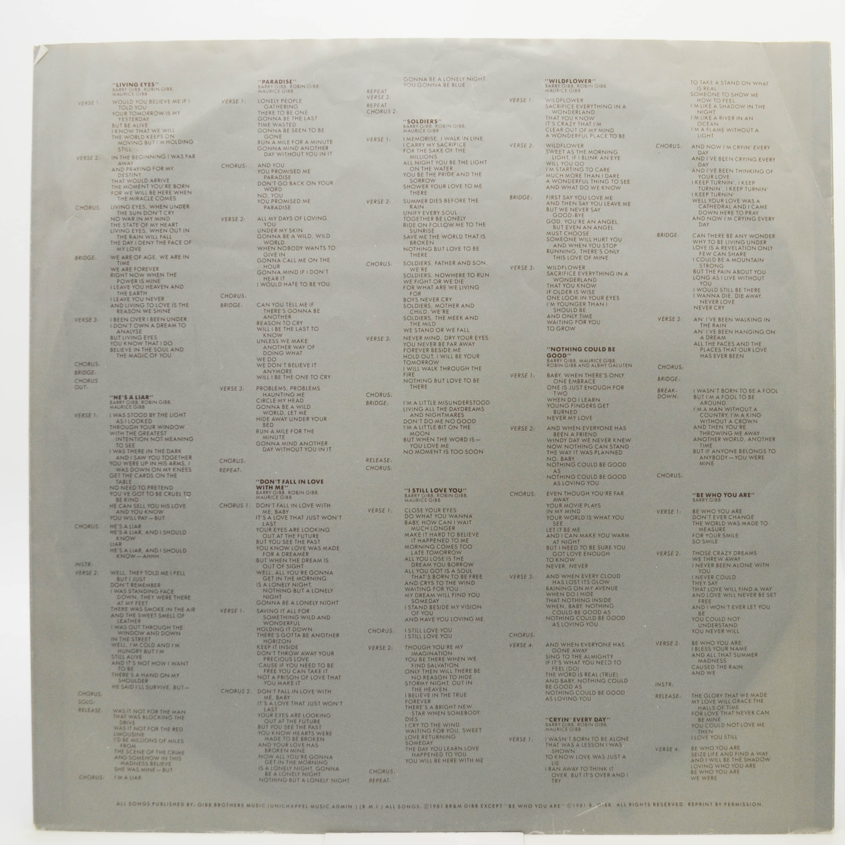 Bee Gees — Living Eyes, 1981