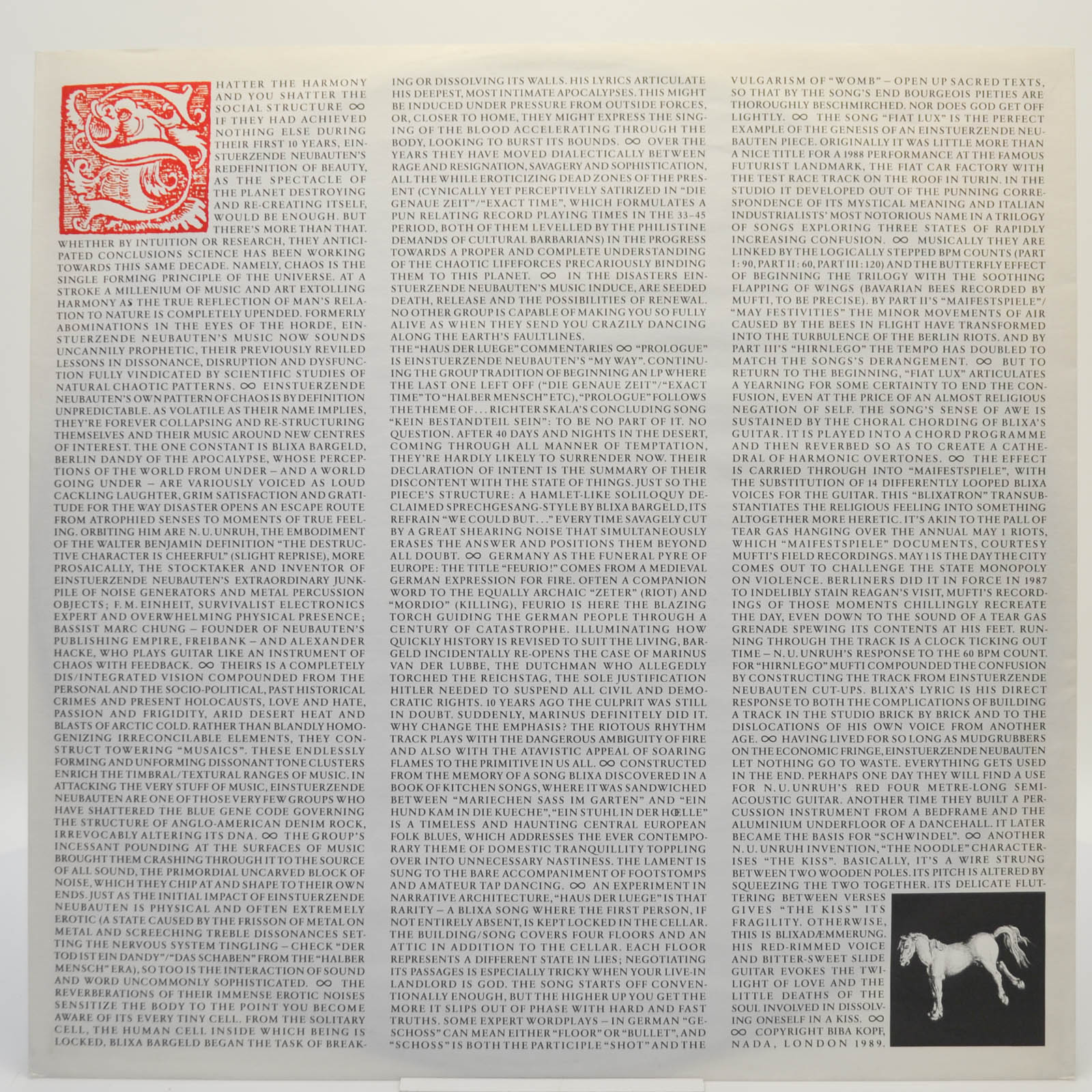 Einsturzende Neubauten — Haus Der Luege, 1989