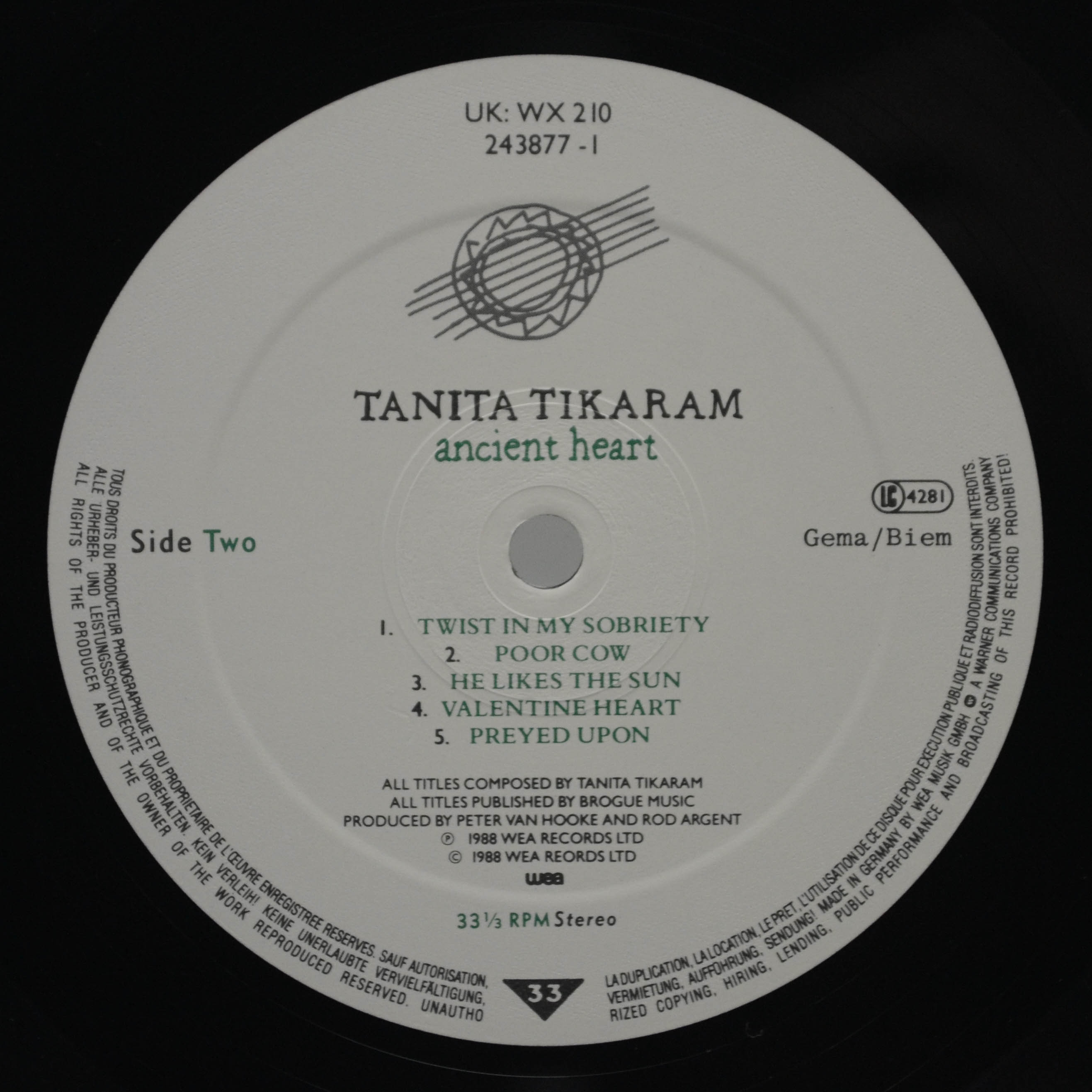 Tanita Tikaram — Ancient Heart, 1988