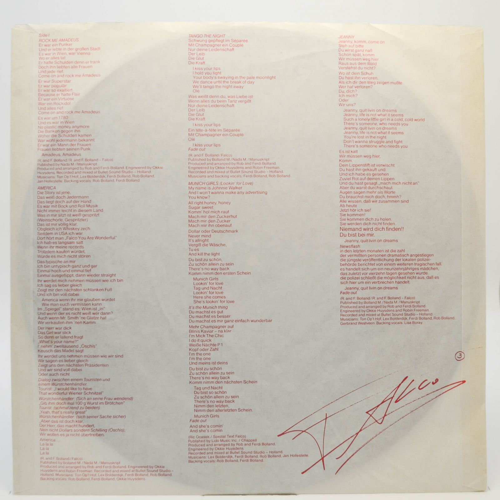 Falco — Falco 3, 1985