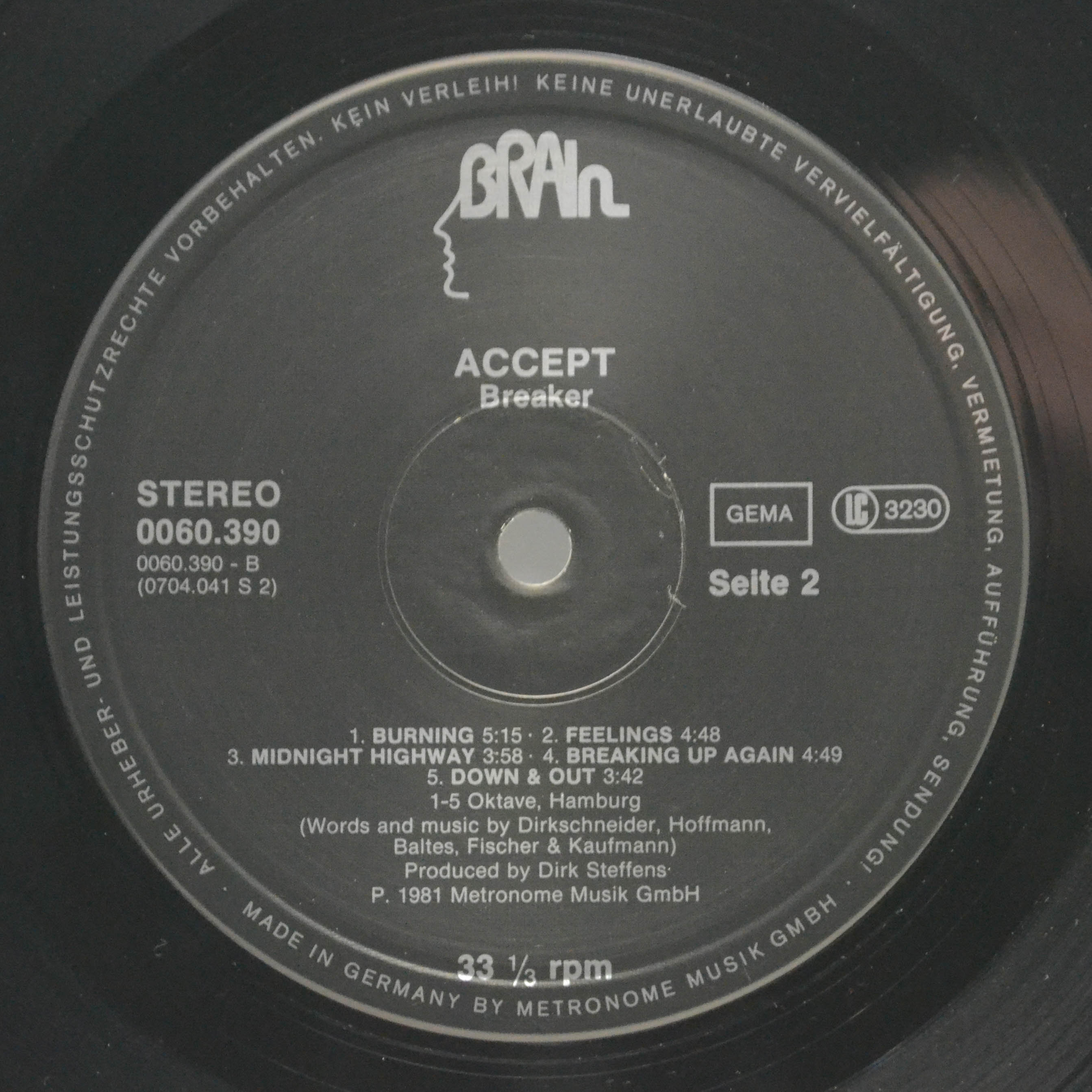 Accept — Breaker (1-st, Germany), 1981