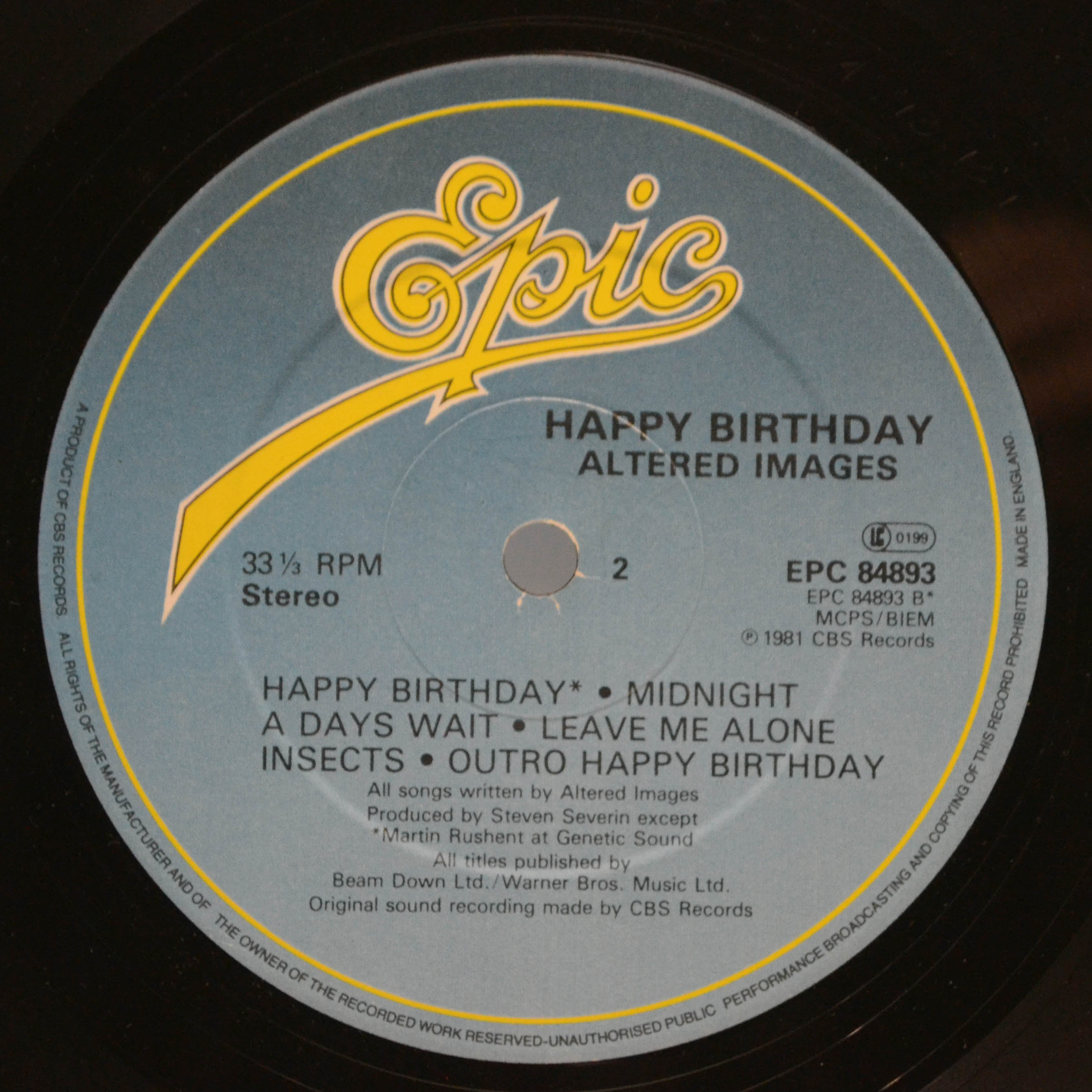 Виниловая пластинка Altered Images — Happy Birthday (1-st, UK), 1981
