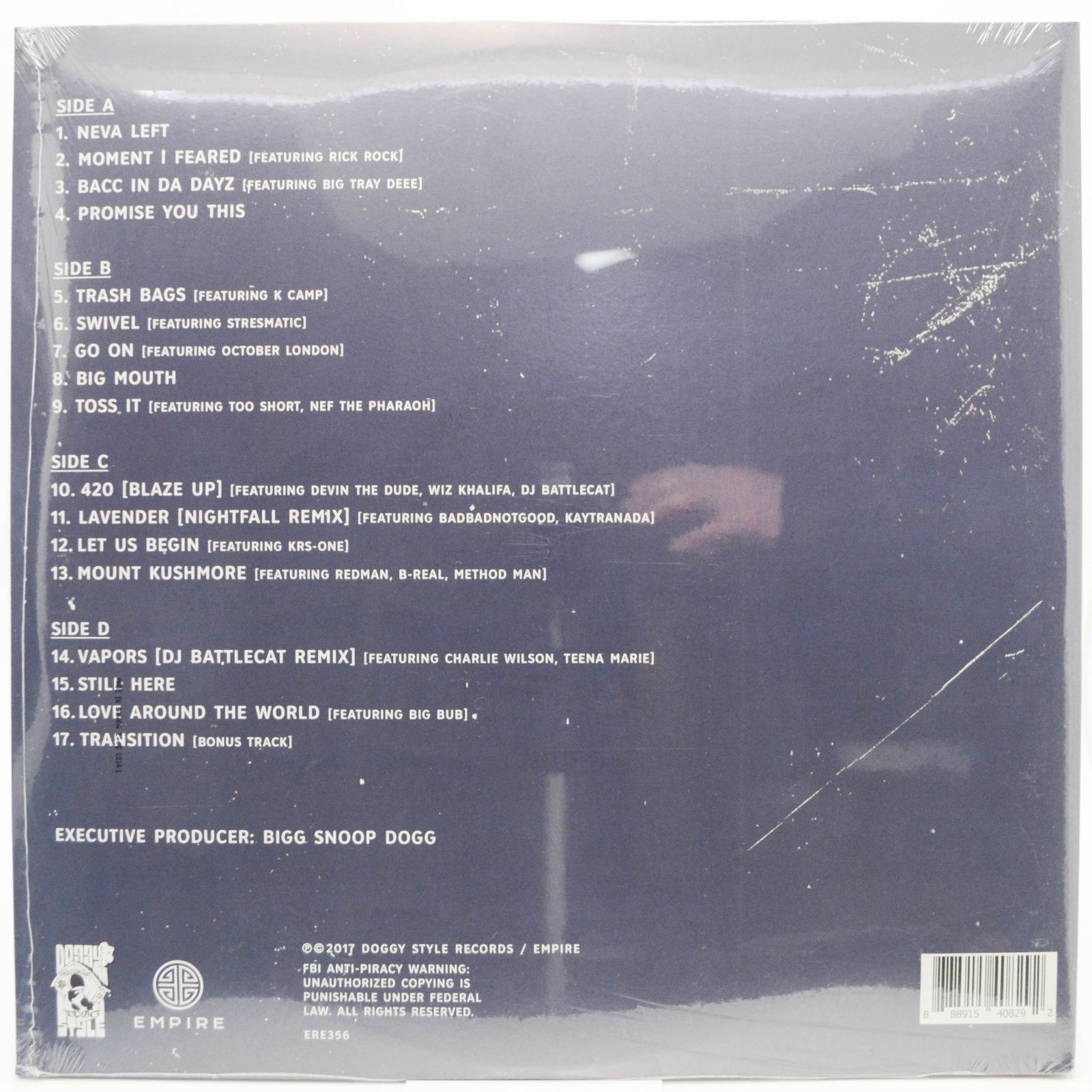 Snoop Dogg — Neva Left (2LP, USA), 2017