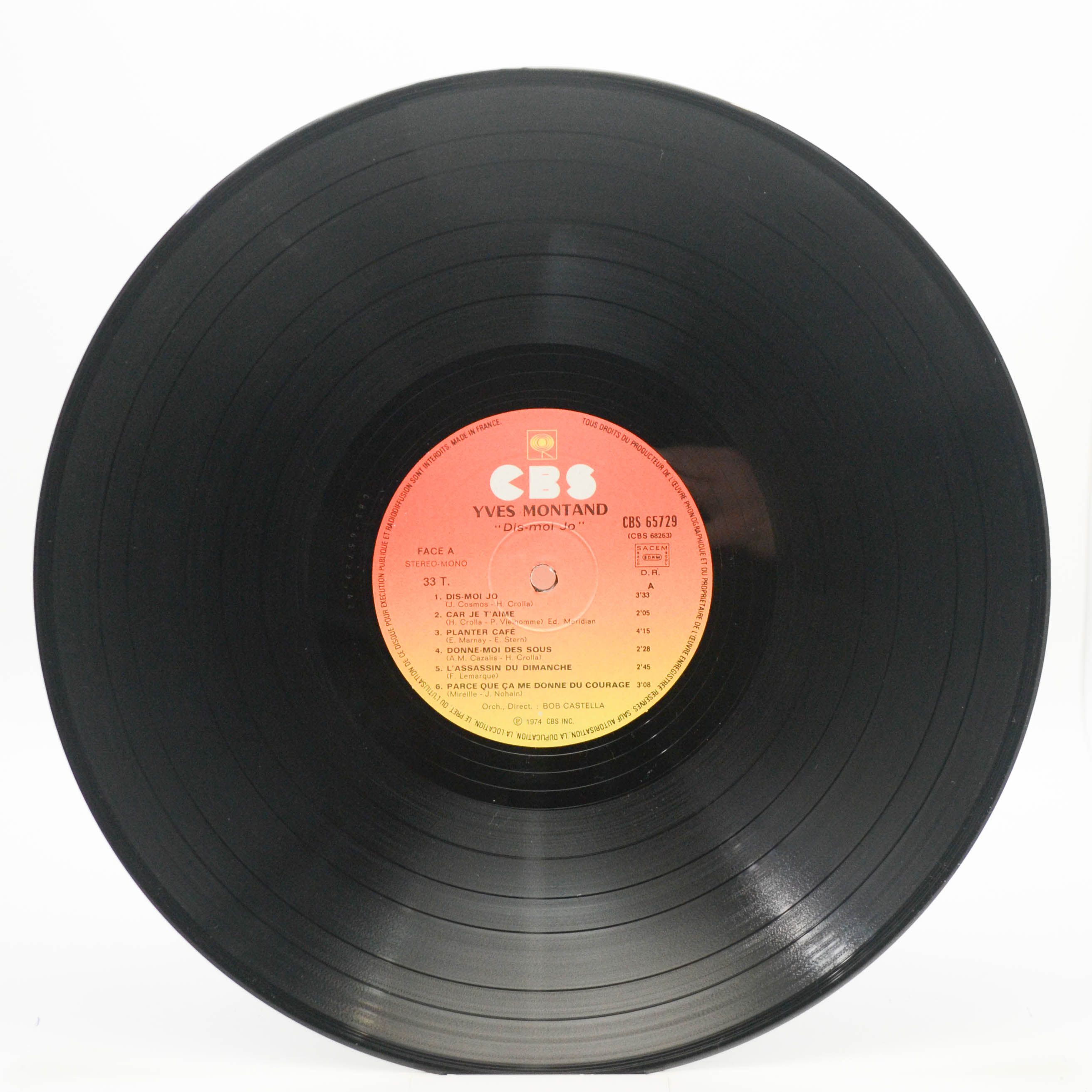 Yves Montand — Dis-Moi Jo (2LP, France), 1974