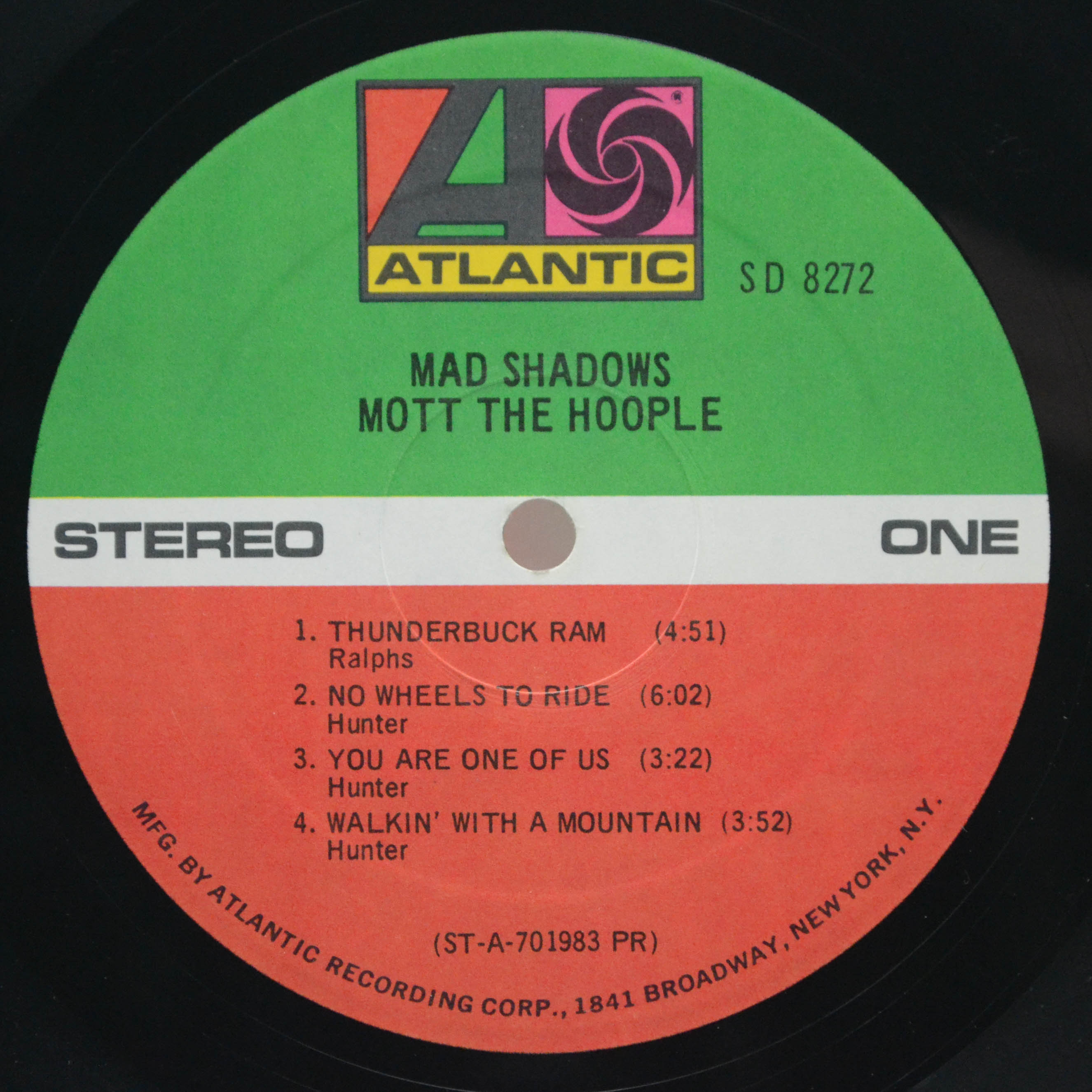 Виниловая пластинка Mott The Hoople — Mad Shadows (USA), 1970