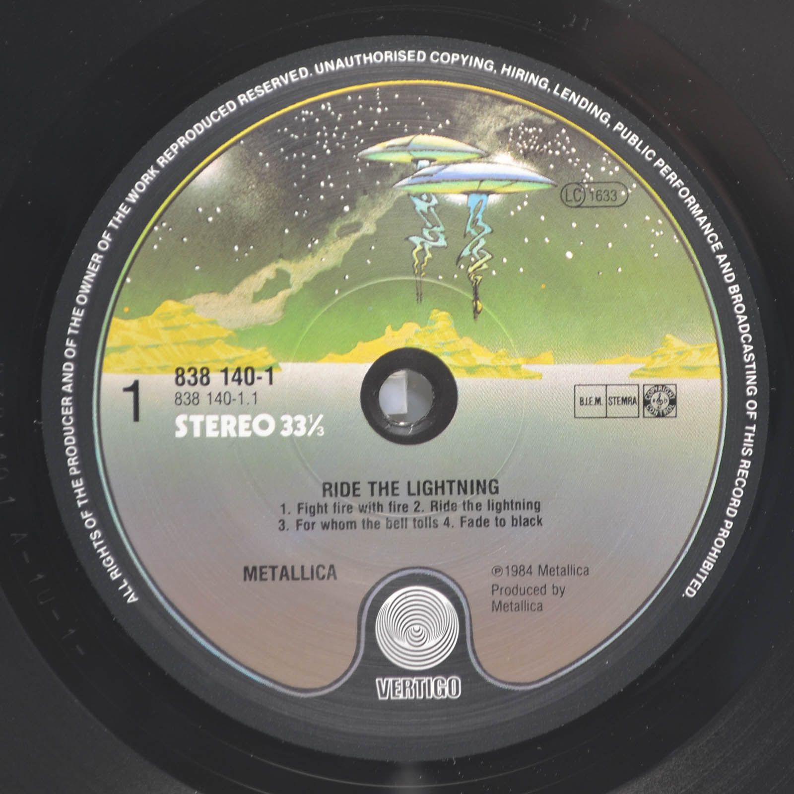 Metallica — Ride The Lightning, 1984