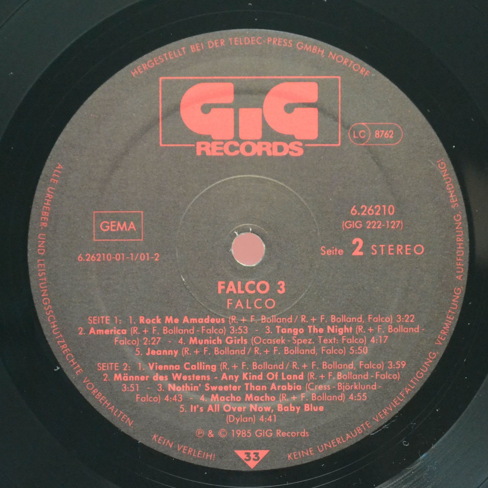 Falco — Falco 3, 1985