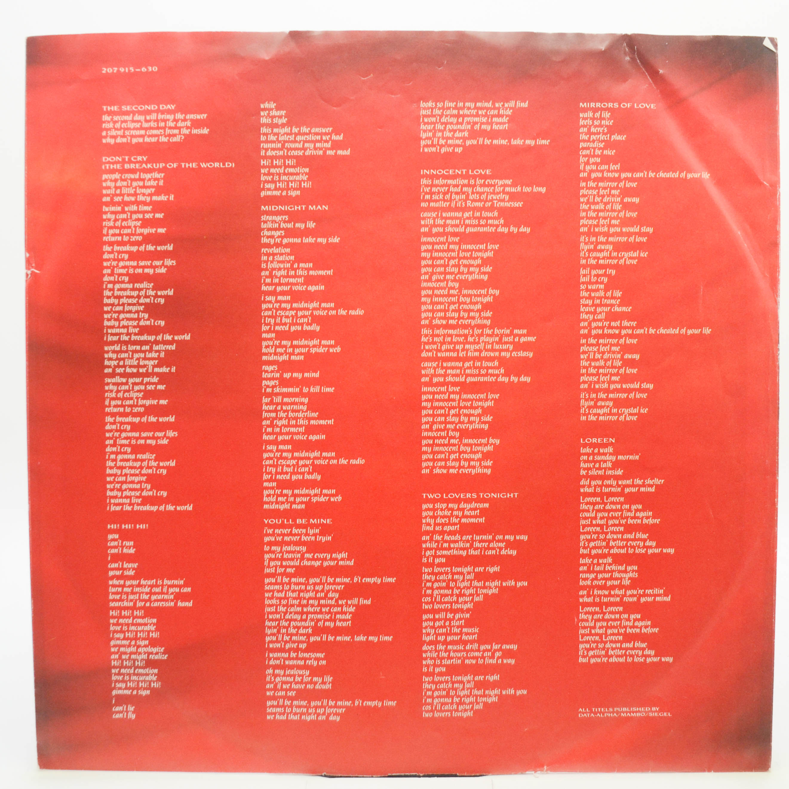 Sandra — Mirrors, 1986