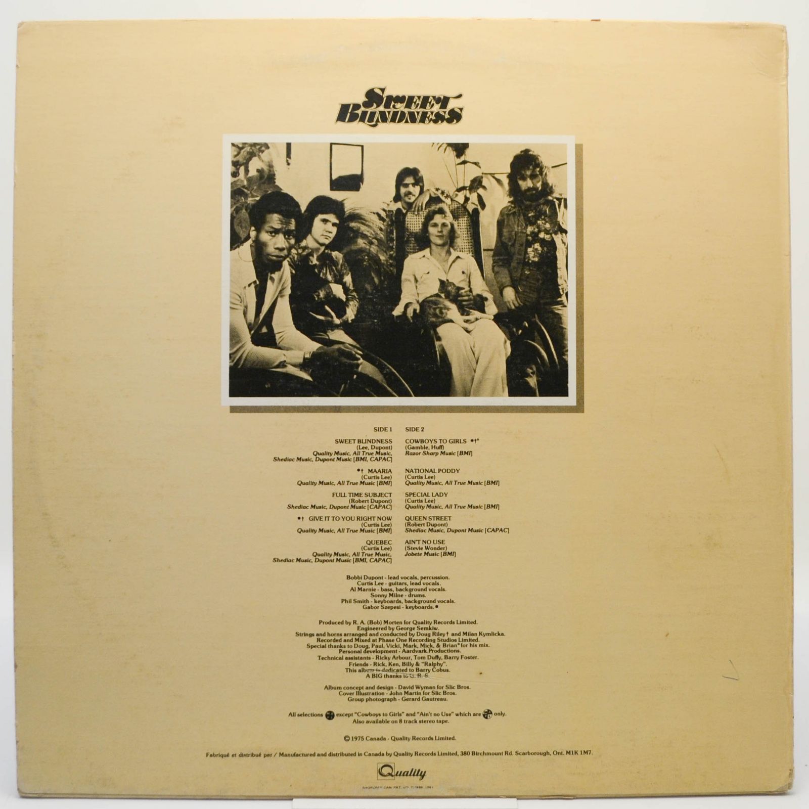 Виниловая пластинка Sweet Blindness — Sweet Blindness, 1976