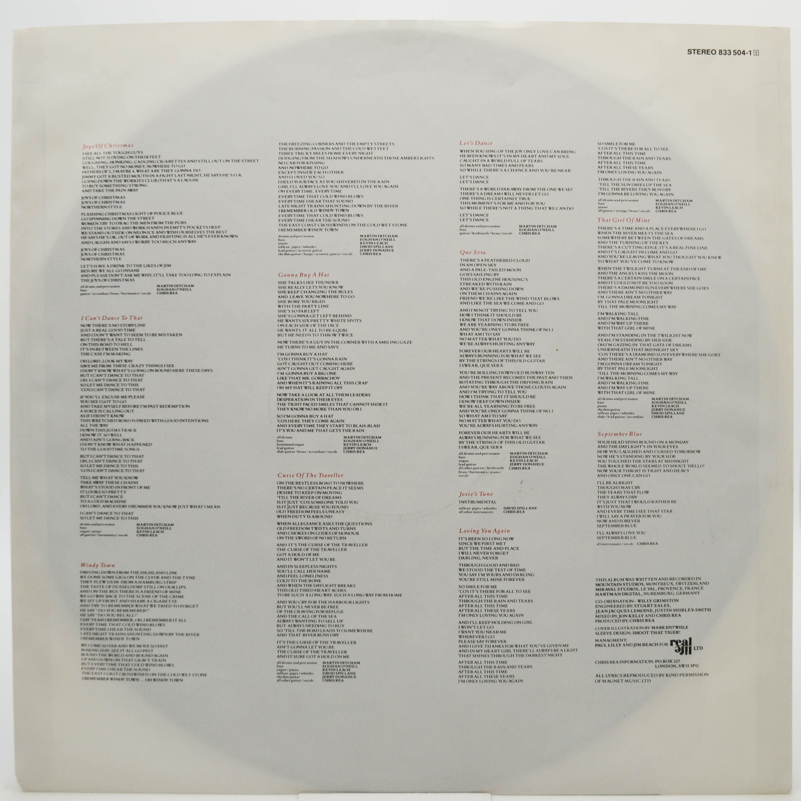 Chris Rea — Dancing With Strangers, 1987