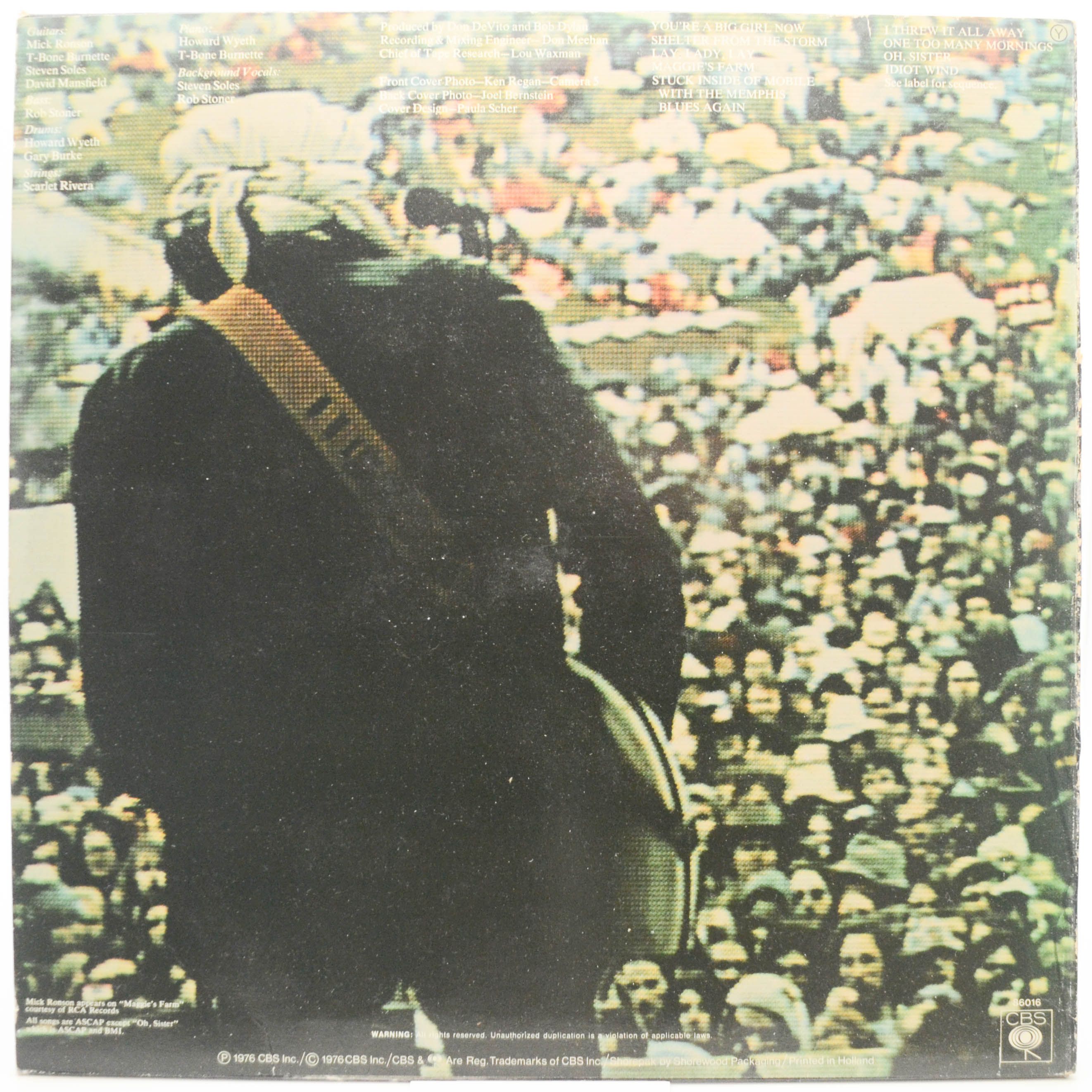 Bob Dylan — Hard Rain, 1976