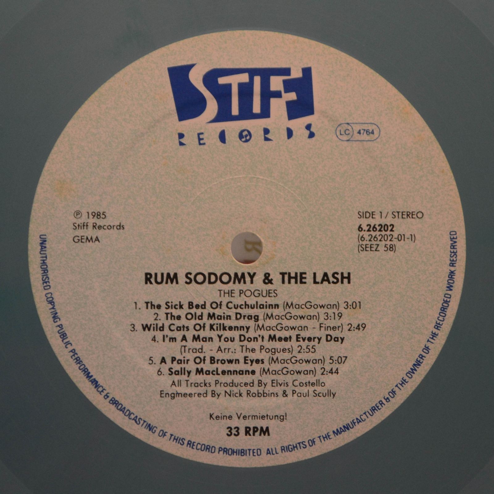 Виниловая пластинка Pogues — Rum Sodomy & The Lash, 1985