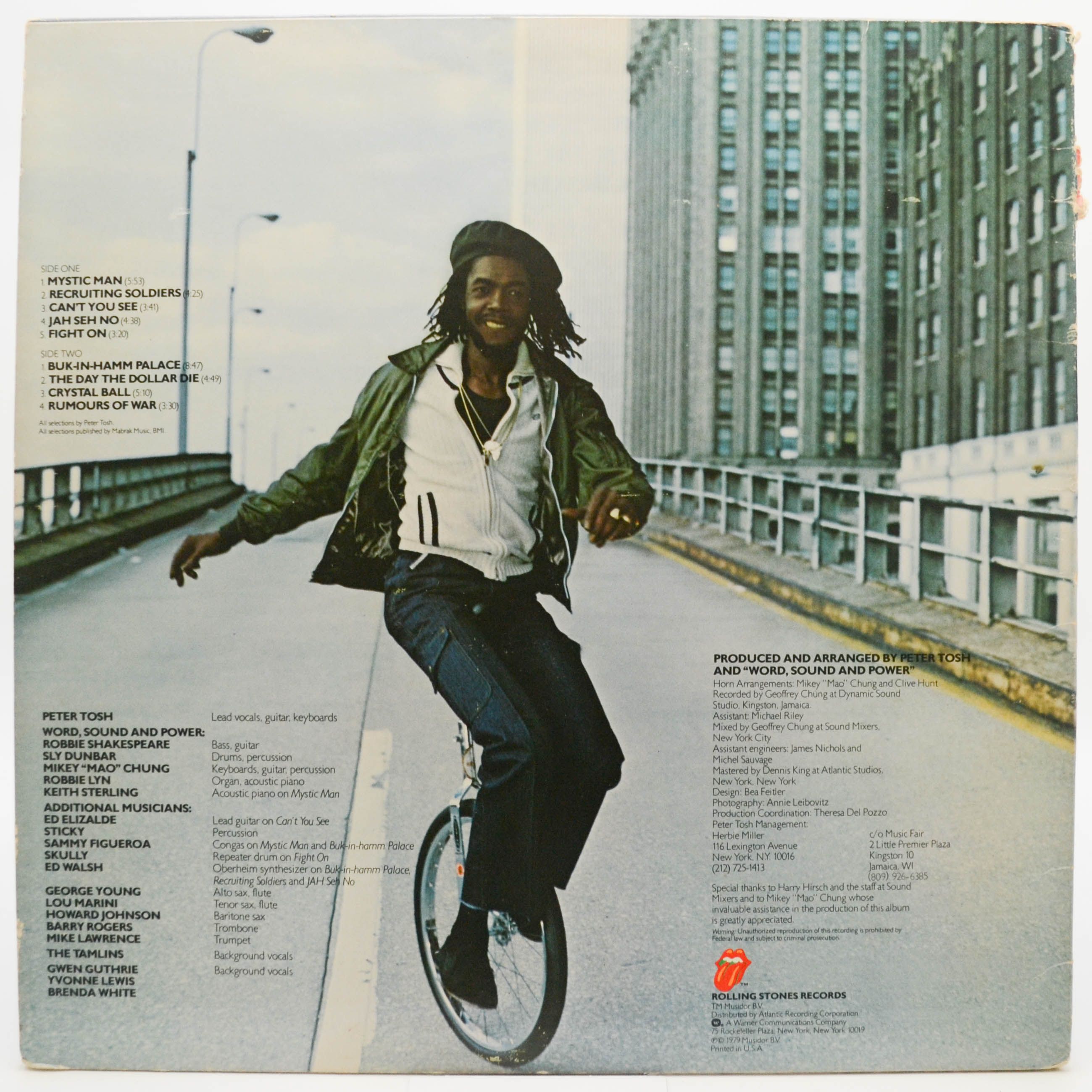 Виниловая пластинка Peter Tosh — Mystic Man (1-st, USA), 1979