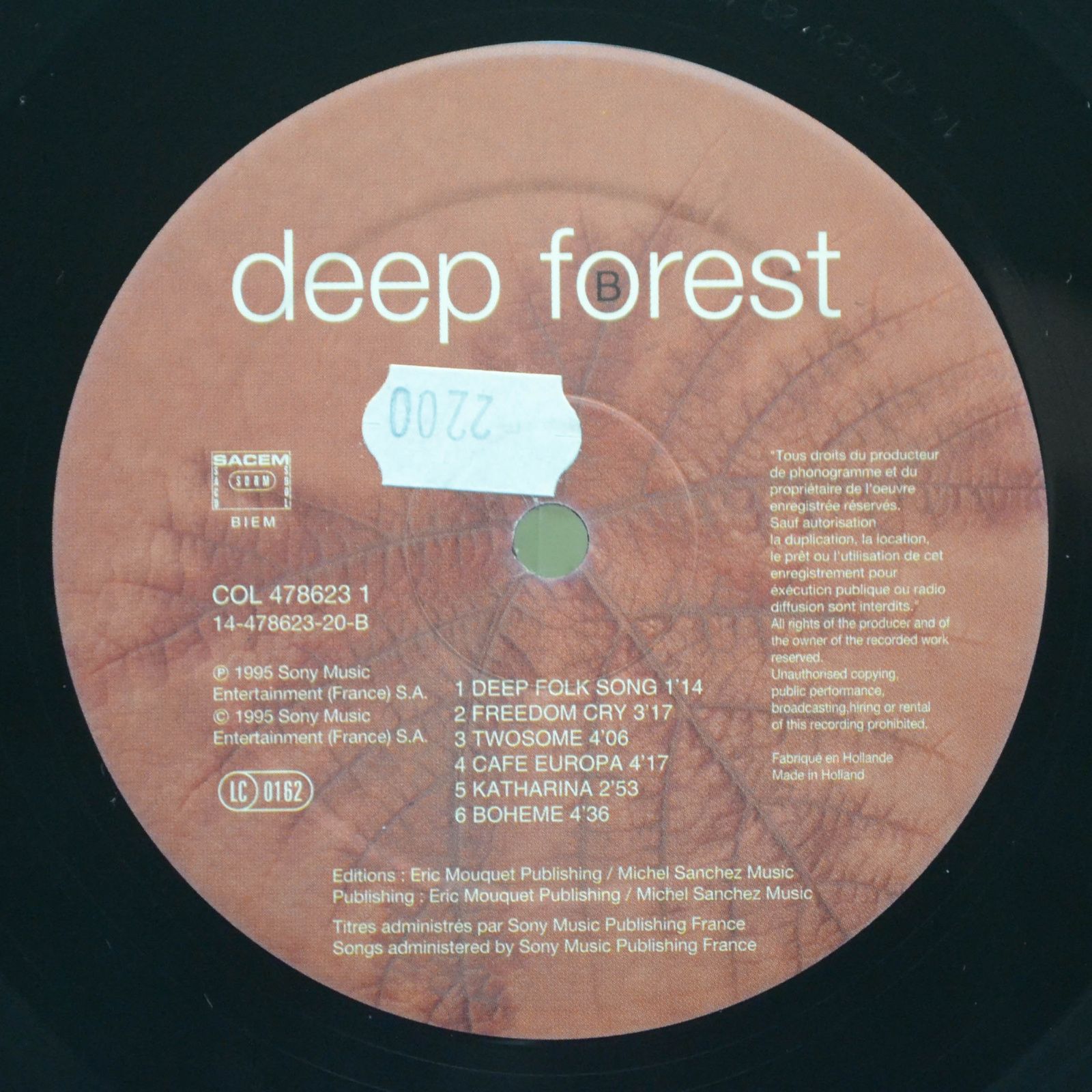 Виниловая пластинка Deep Forest — Boheme, 1995
