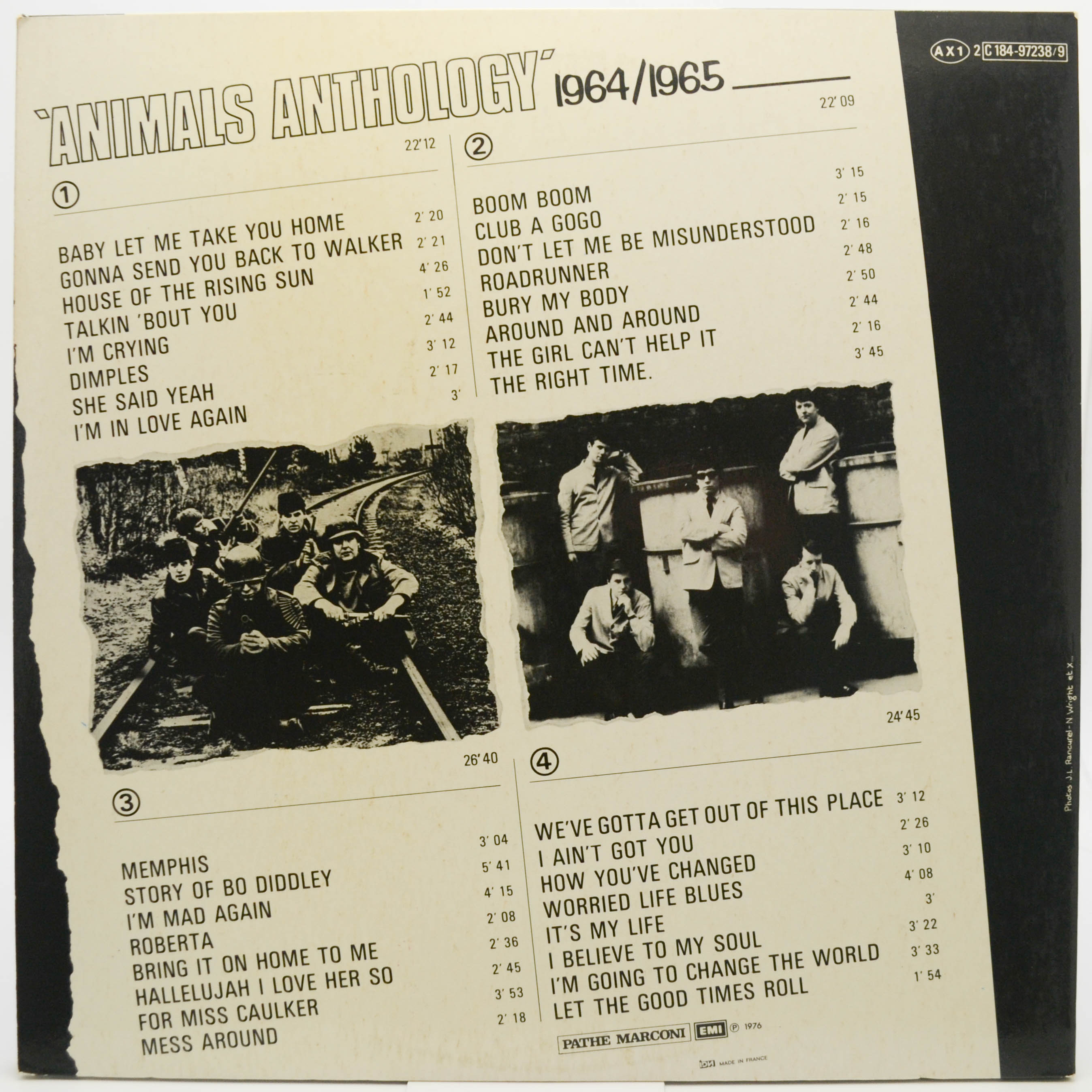 Animals — Animals Anthology (2LP), 1976