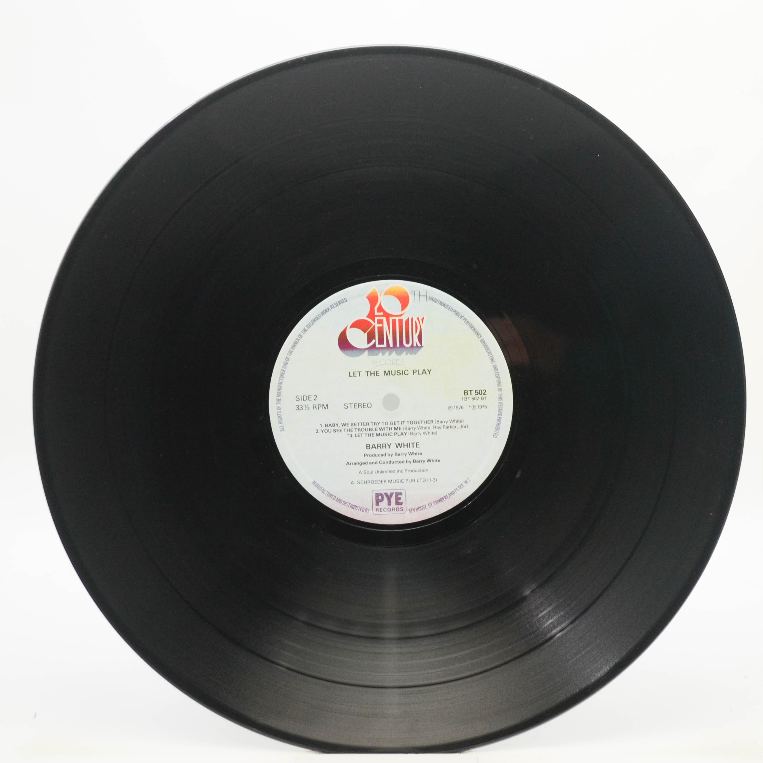 Barry White — Let The Music Play (UK), 1976