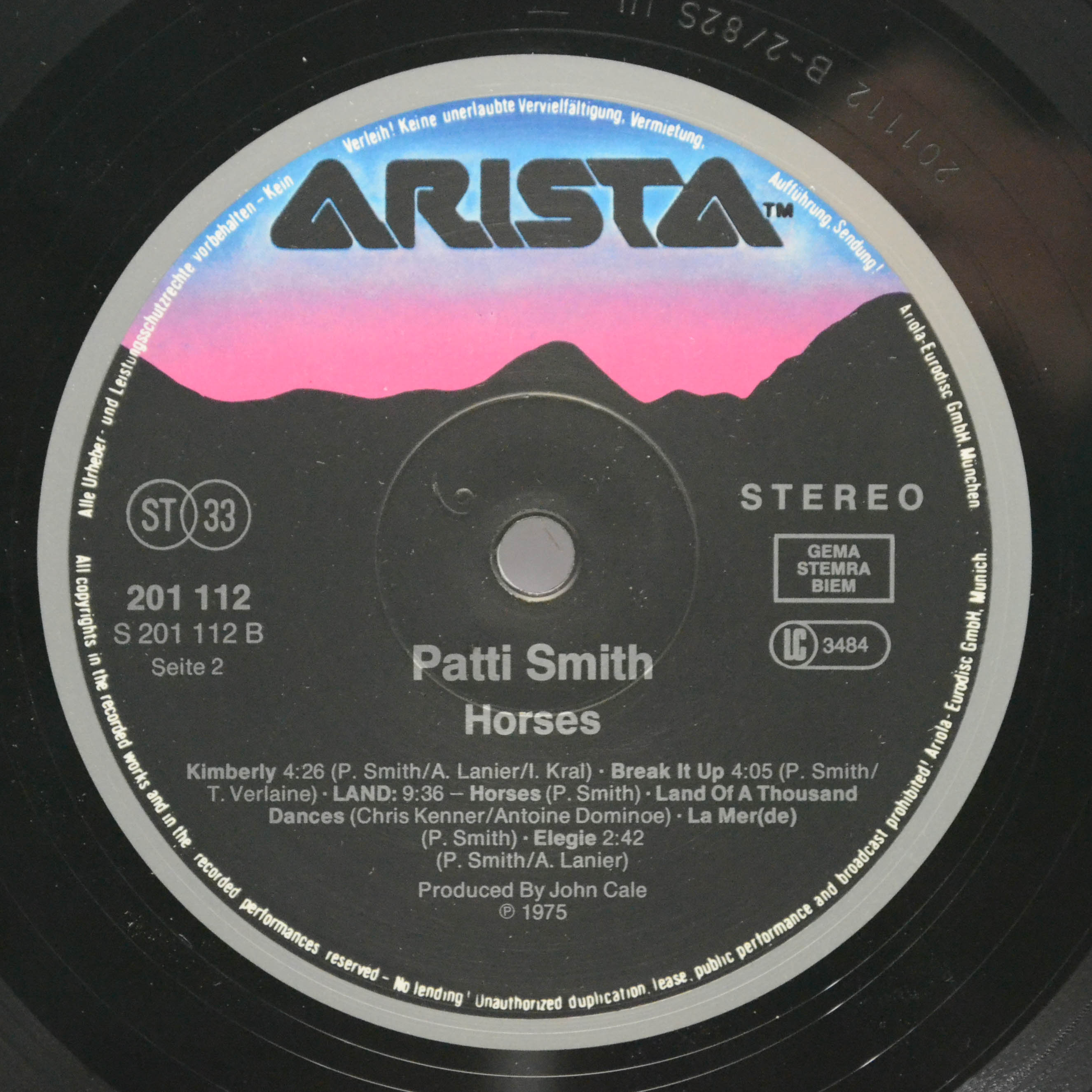 Виниловая пластинка Patti Smith — Horses, 1975