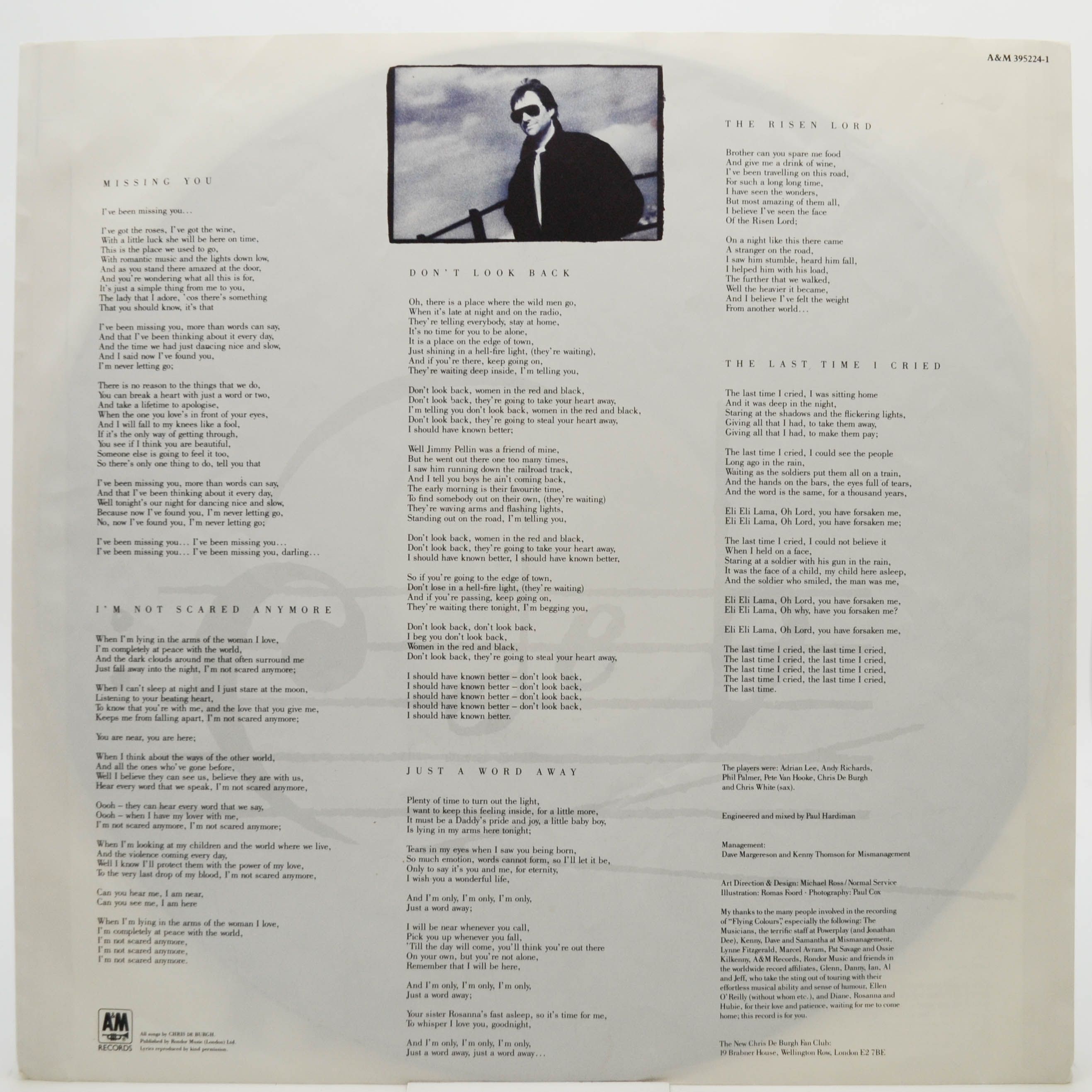 Виниловая пластинка Chris de Burgh — Flying Colours, 1988