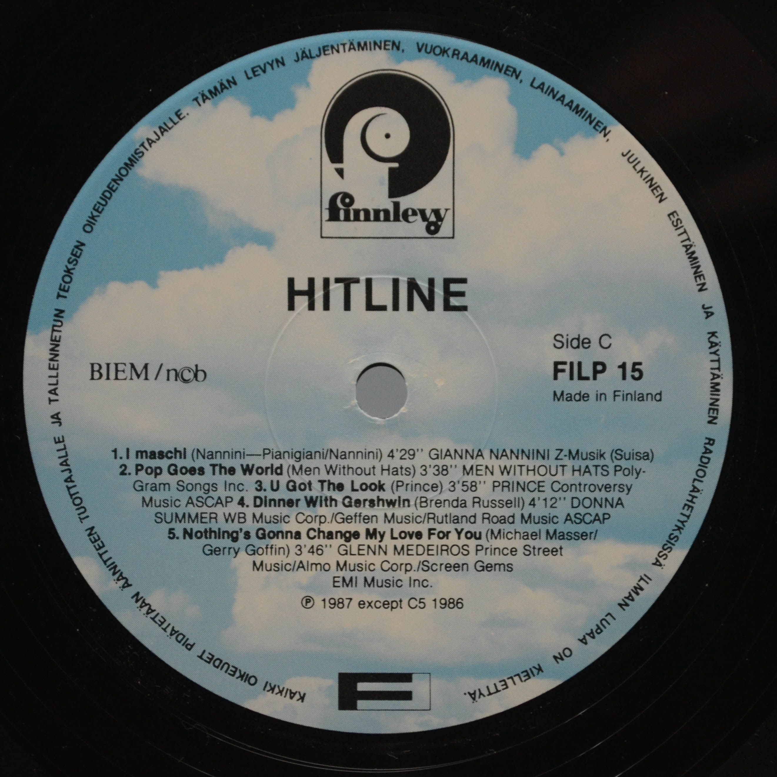 Various — Hitline (2LP), 1987