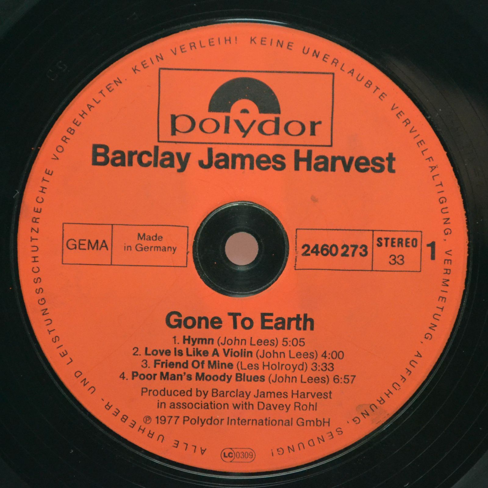 Виниловая пластинка Barclay James Harvest — Gone To Earth, 1977