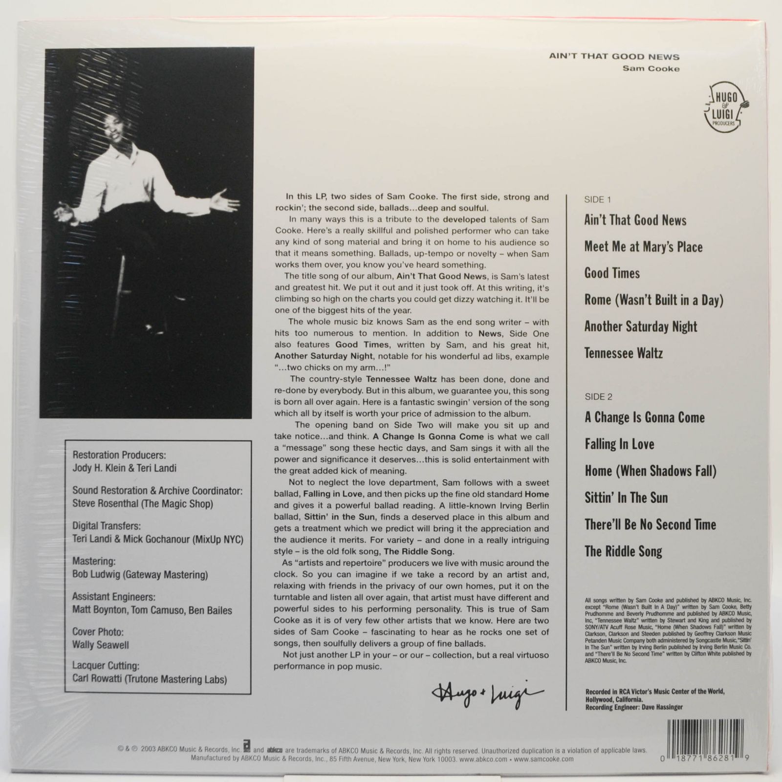 Виниловая пластинка Sam Cooke — Ain't That Good News, 2020