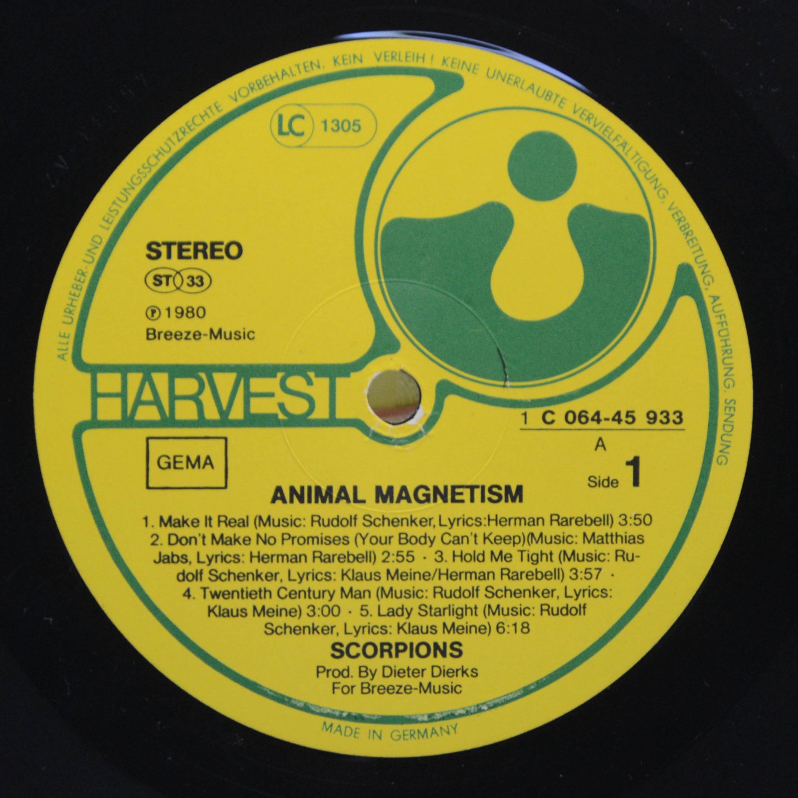 Виниловая пластинка Scorpions — Animal Magnetism, 1980