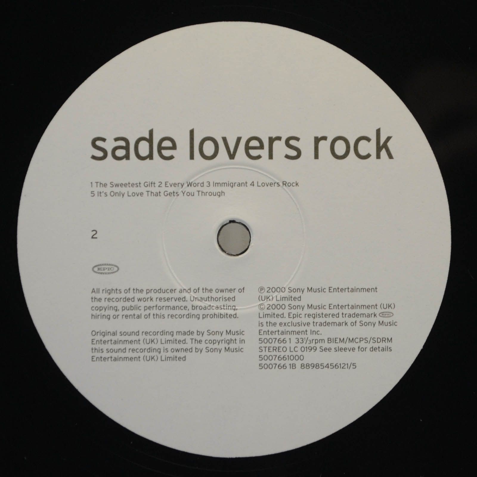 Sade — Lovers Rock, 2000