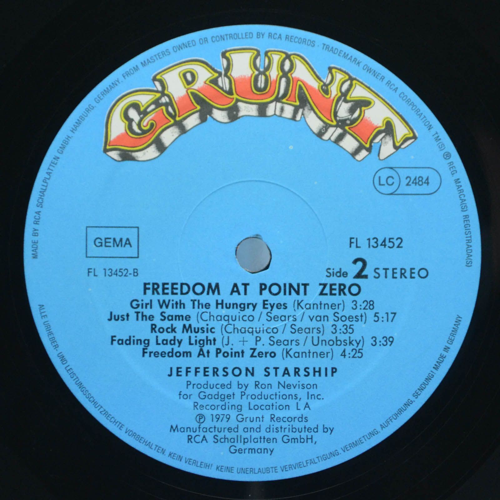 Виниловая пластинка Jefferson Starship — Freedom At Point Zero, 1979