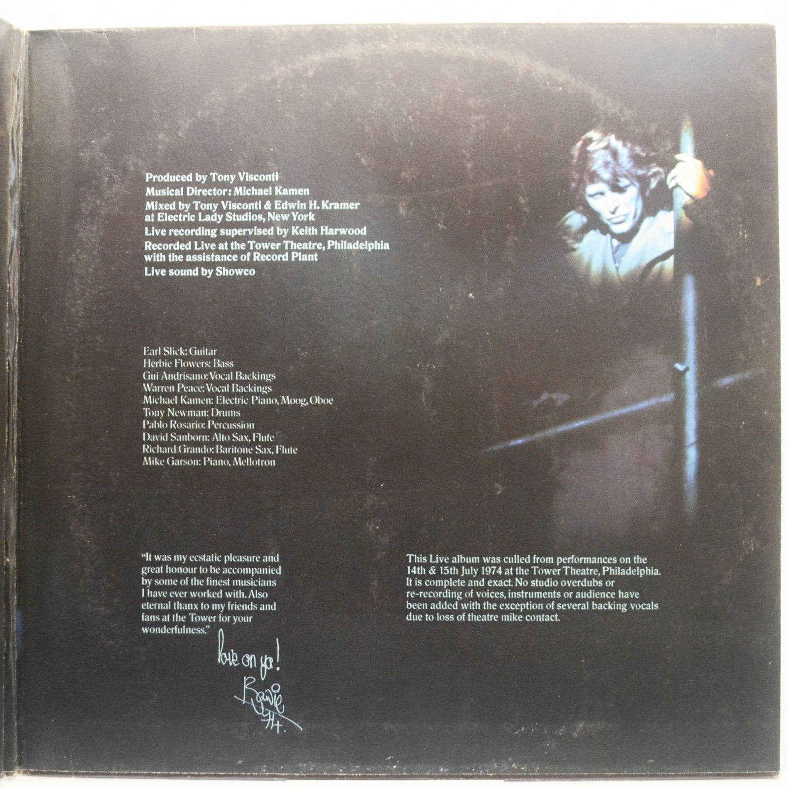 David Bowie — David Live (2LP), 1974