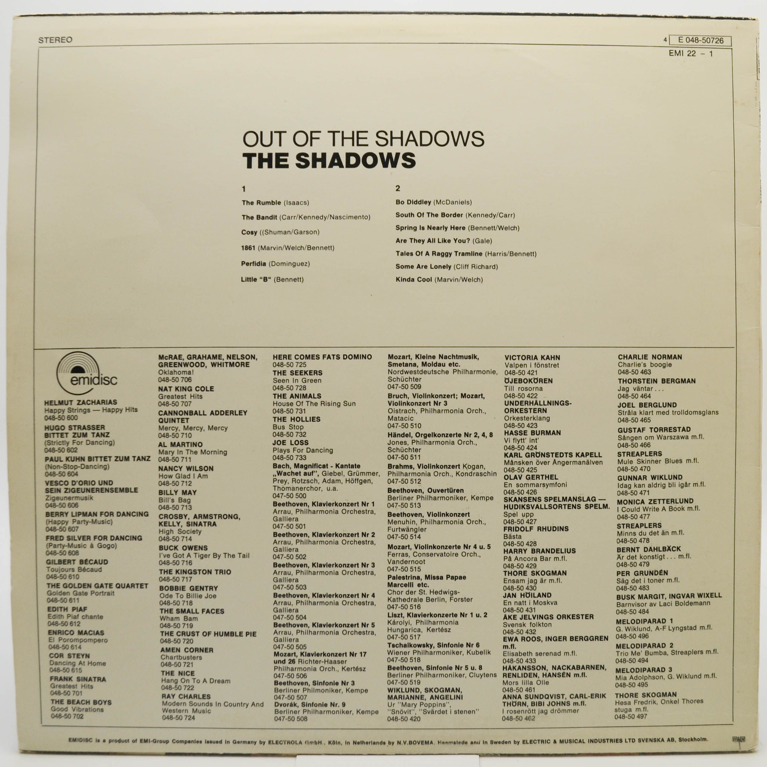 Shadows — Out Of The Shadows, 1962