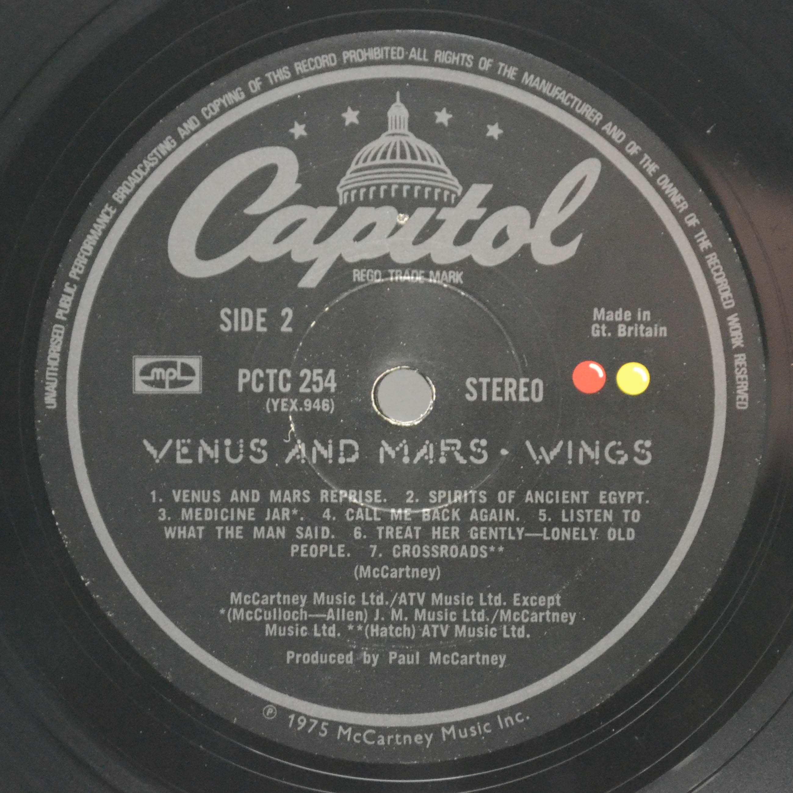 Wings — Venus And Mars (1-st, UK), 1975