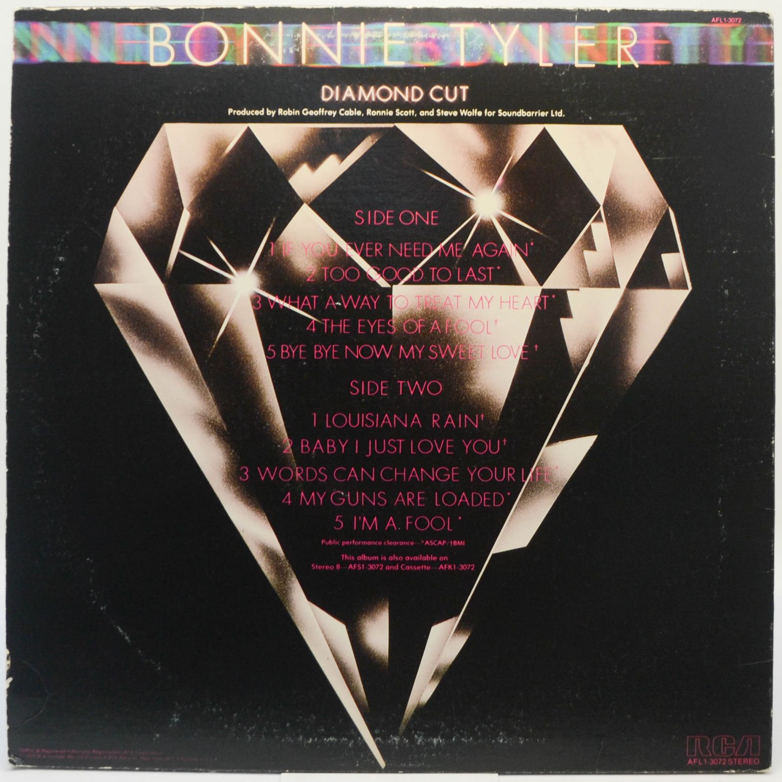 Виниловая пластинка Bonnie Tyler — Diamond Cut (USA), 1979
