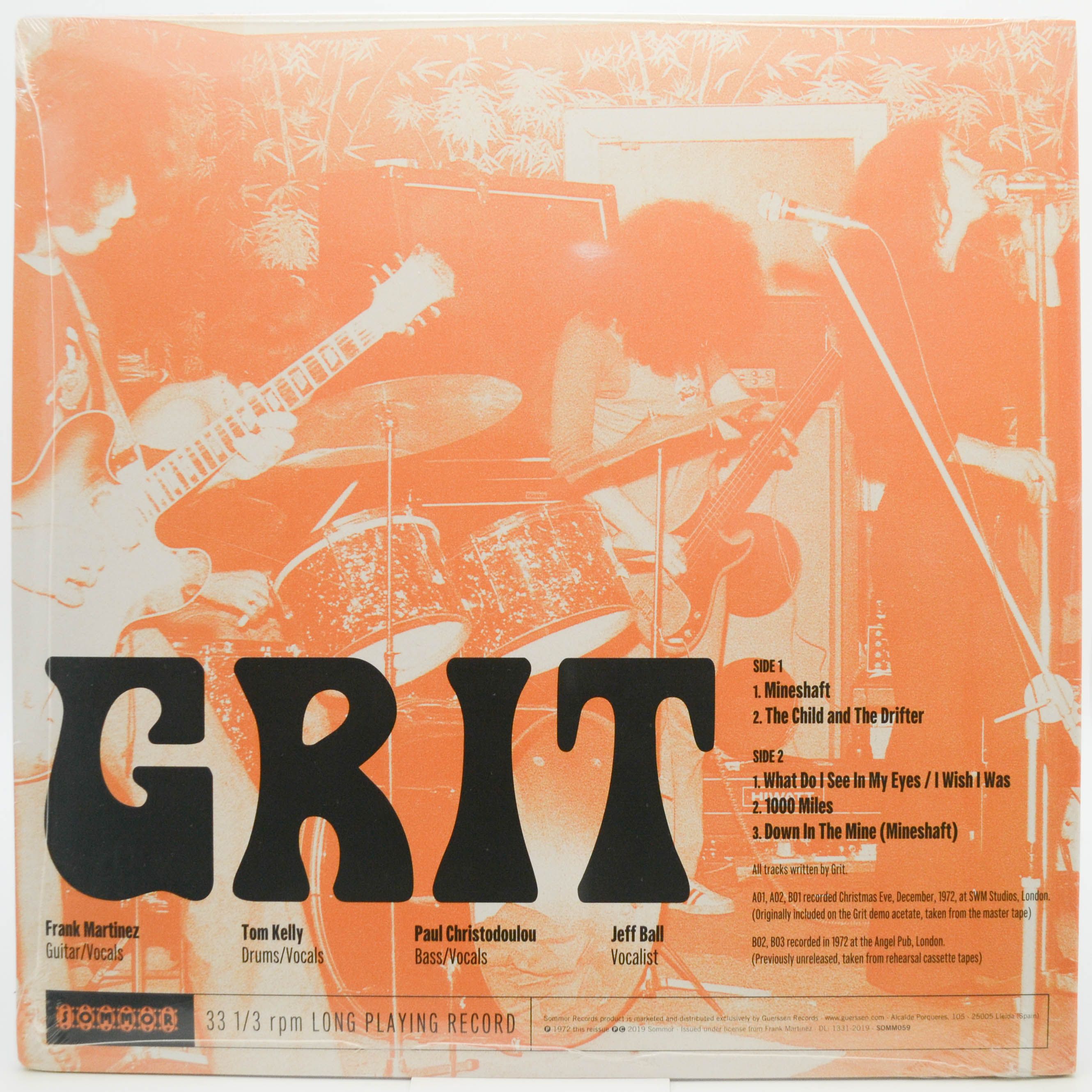 Виниловая пластинка Grit — Grit, 1972