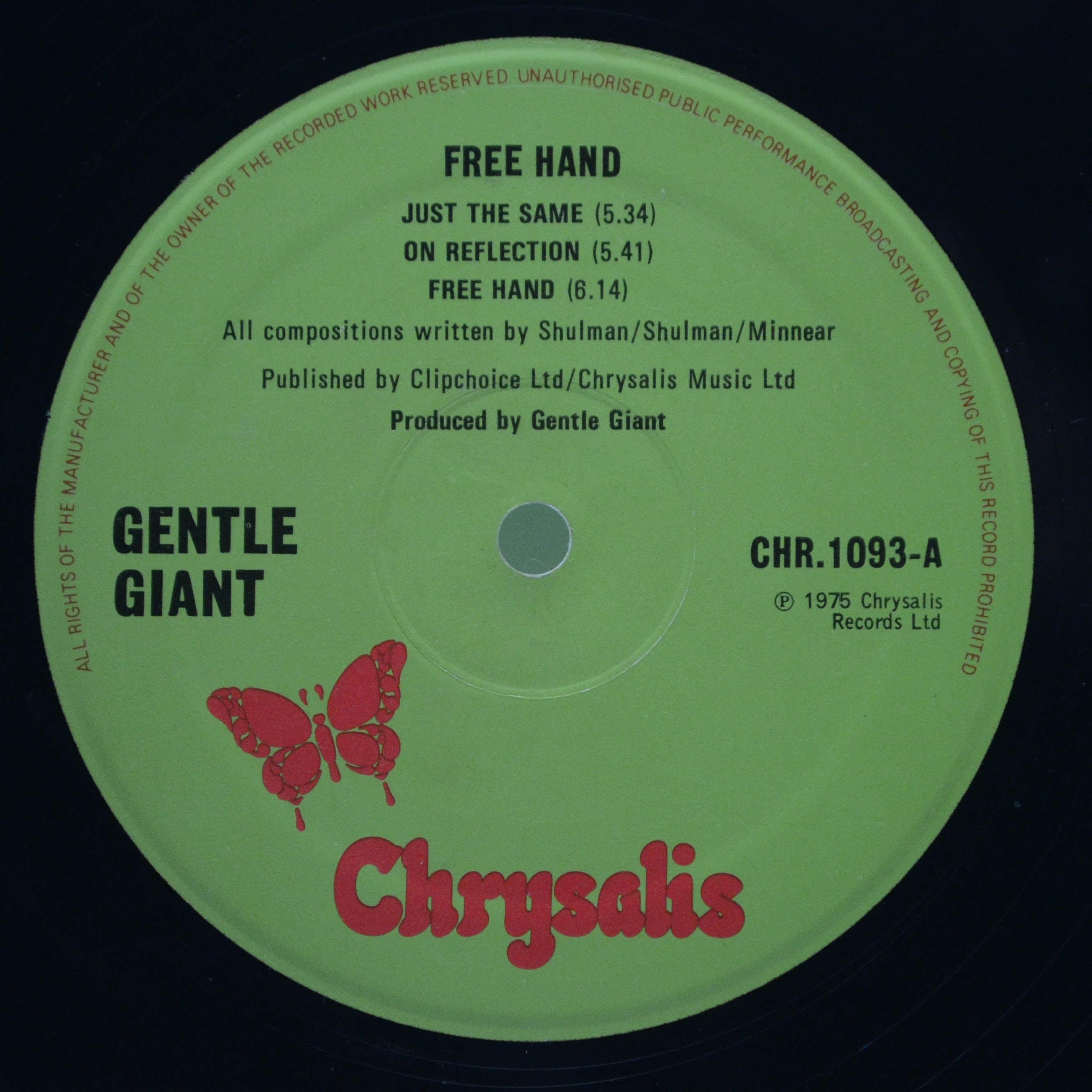 Gentle Giant — Free Hand (1-st, UK), 1975