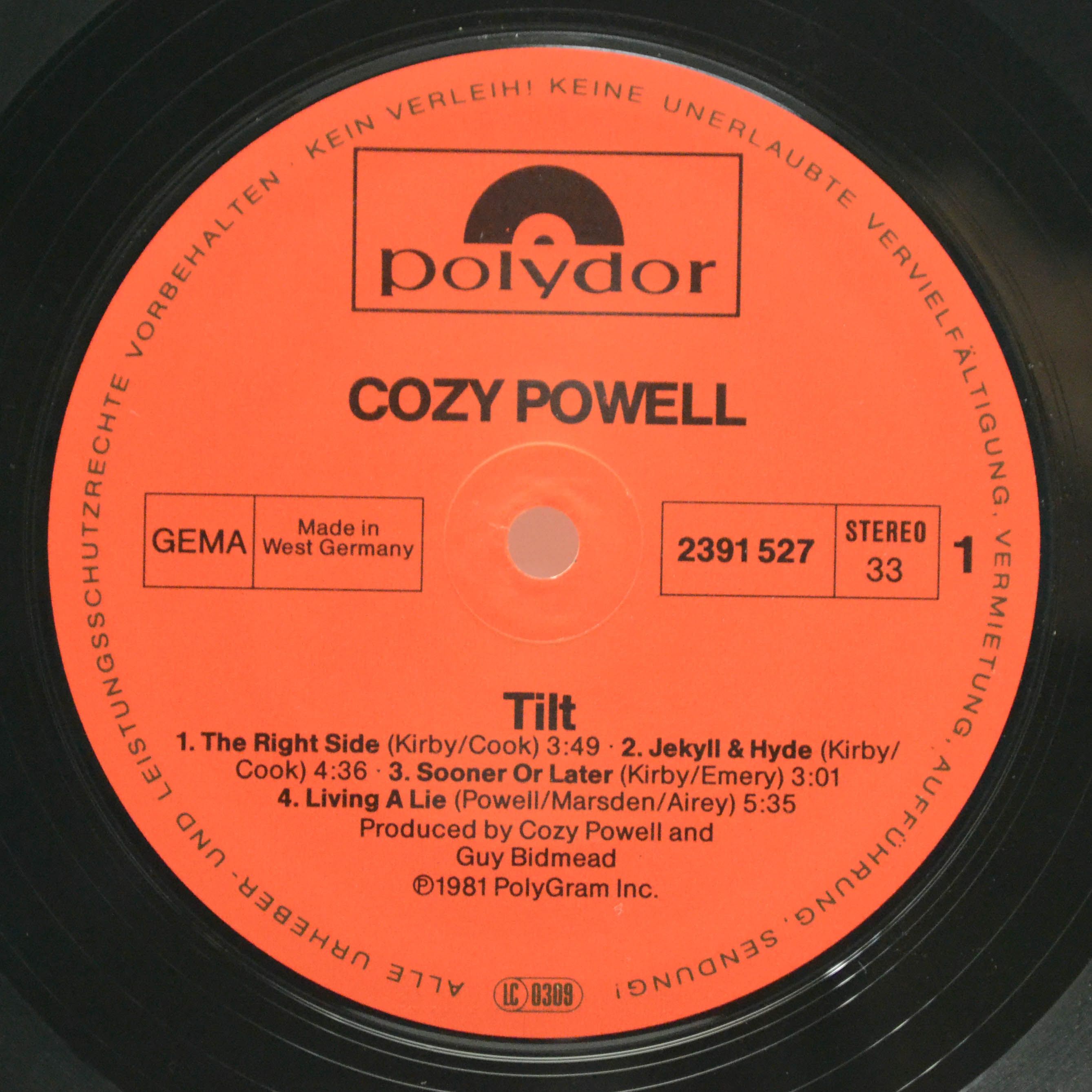 Виниловая пластинка Cozy Powell — Tilt, 1981