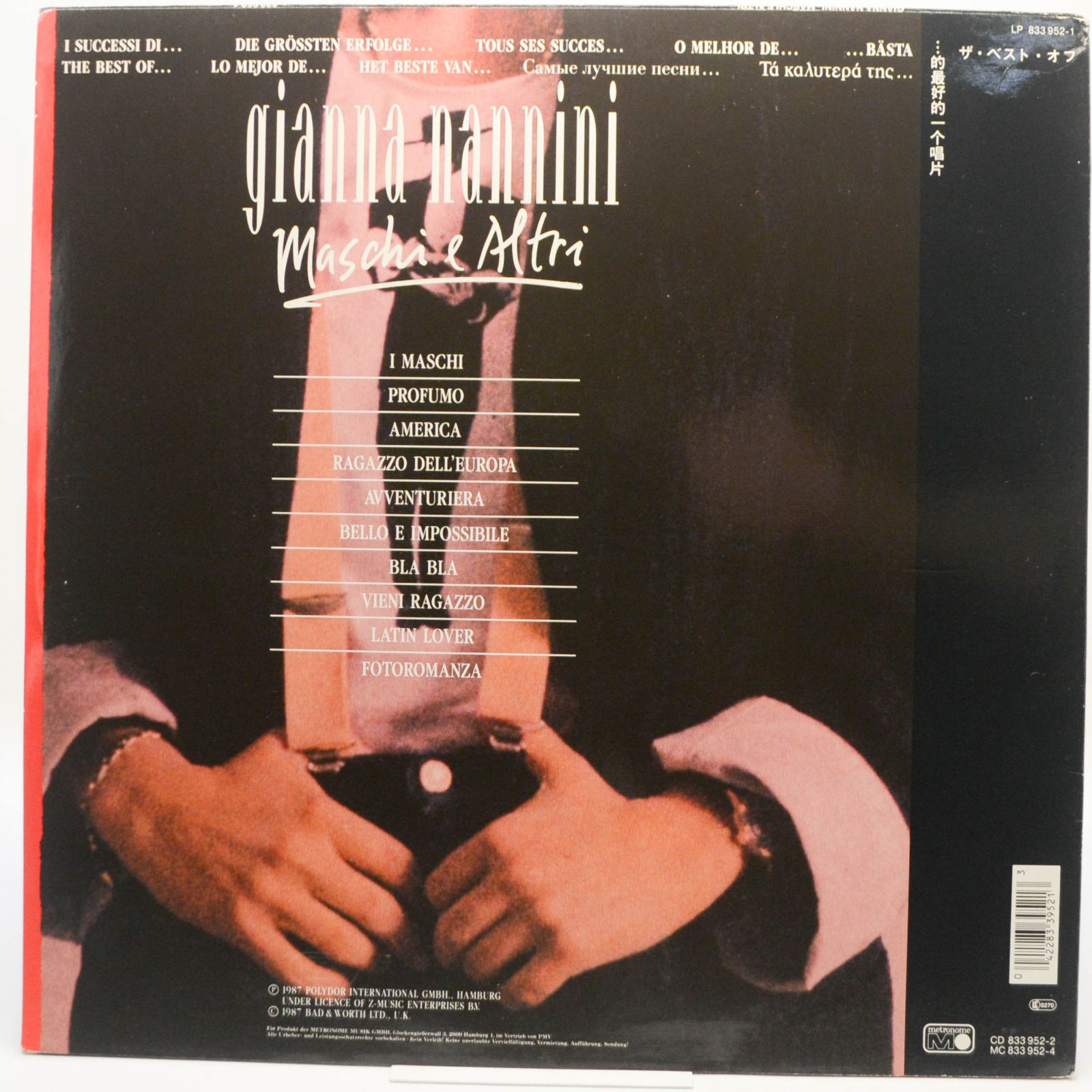 Gianna Nannini — Maschi E Altri, 1987