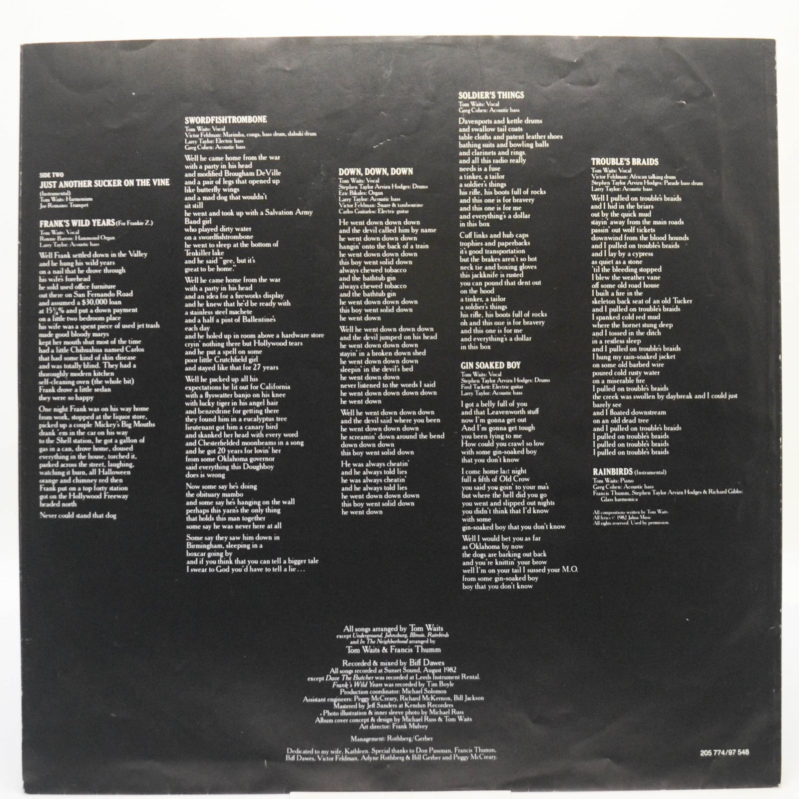 Tom Waits — Swordfishtrombones, 1983