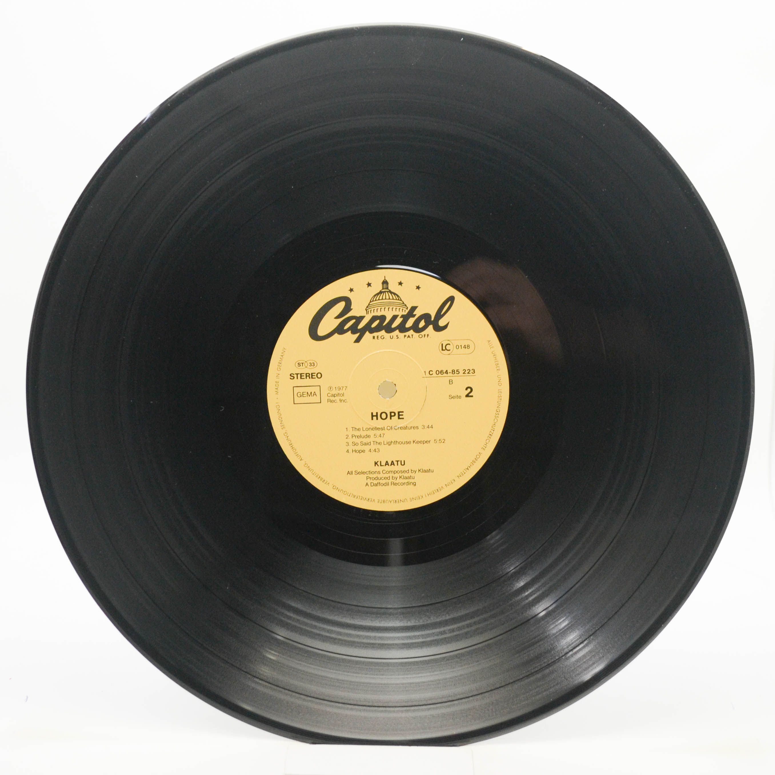 Виниловая пластинка Klaatu — Hope, 1977
