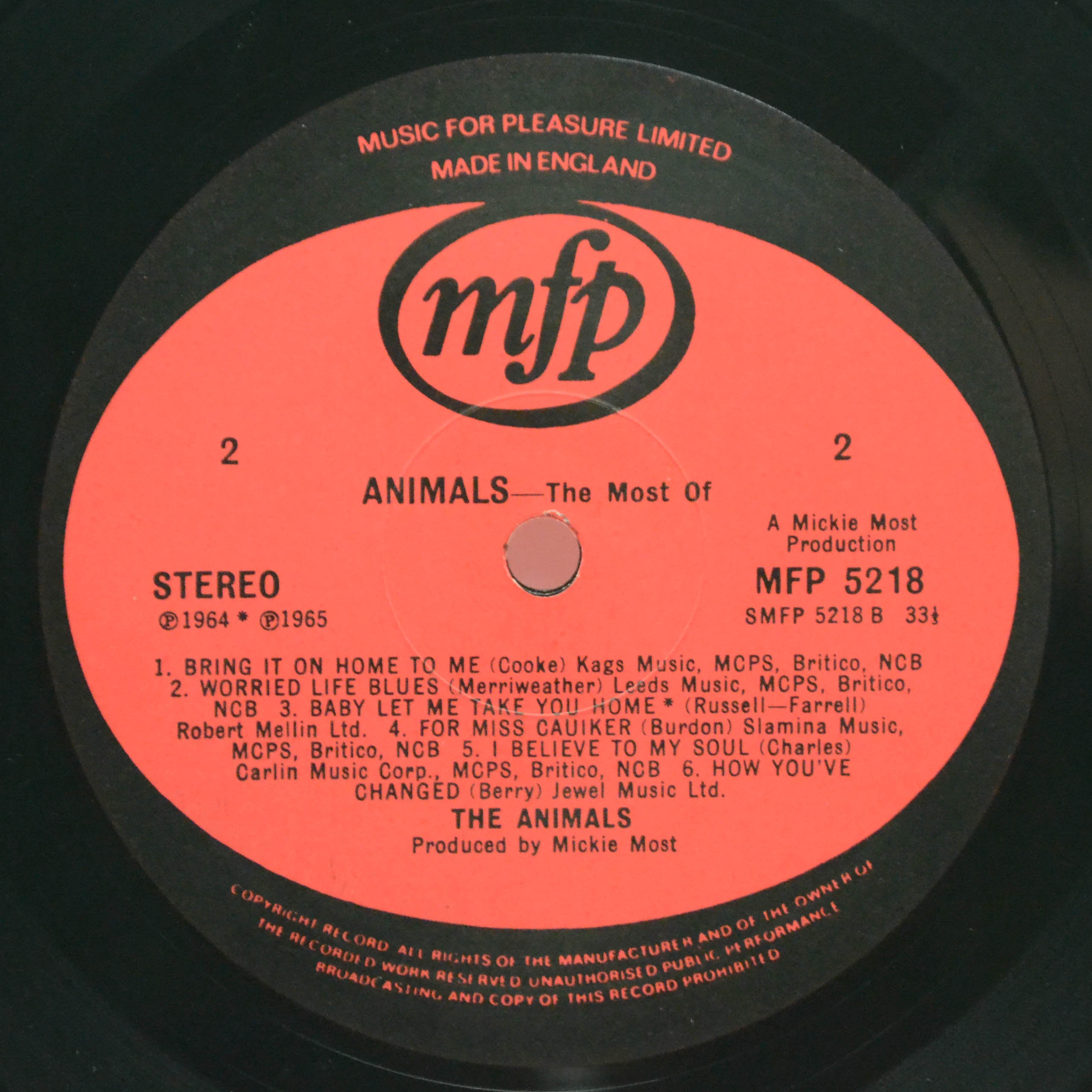 Animals — The Most Of (UK), 1971