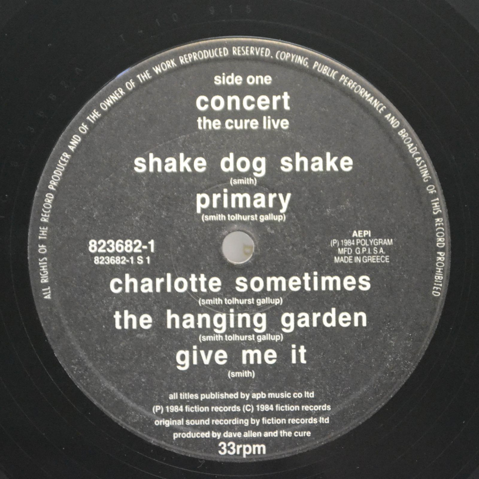 Cure — Concert - The Cure Live, 1984