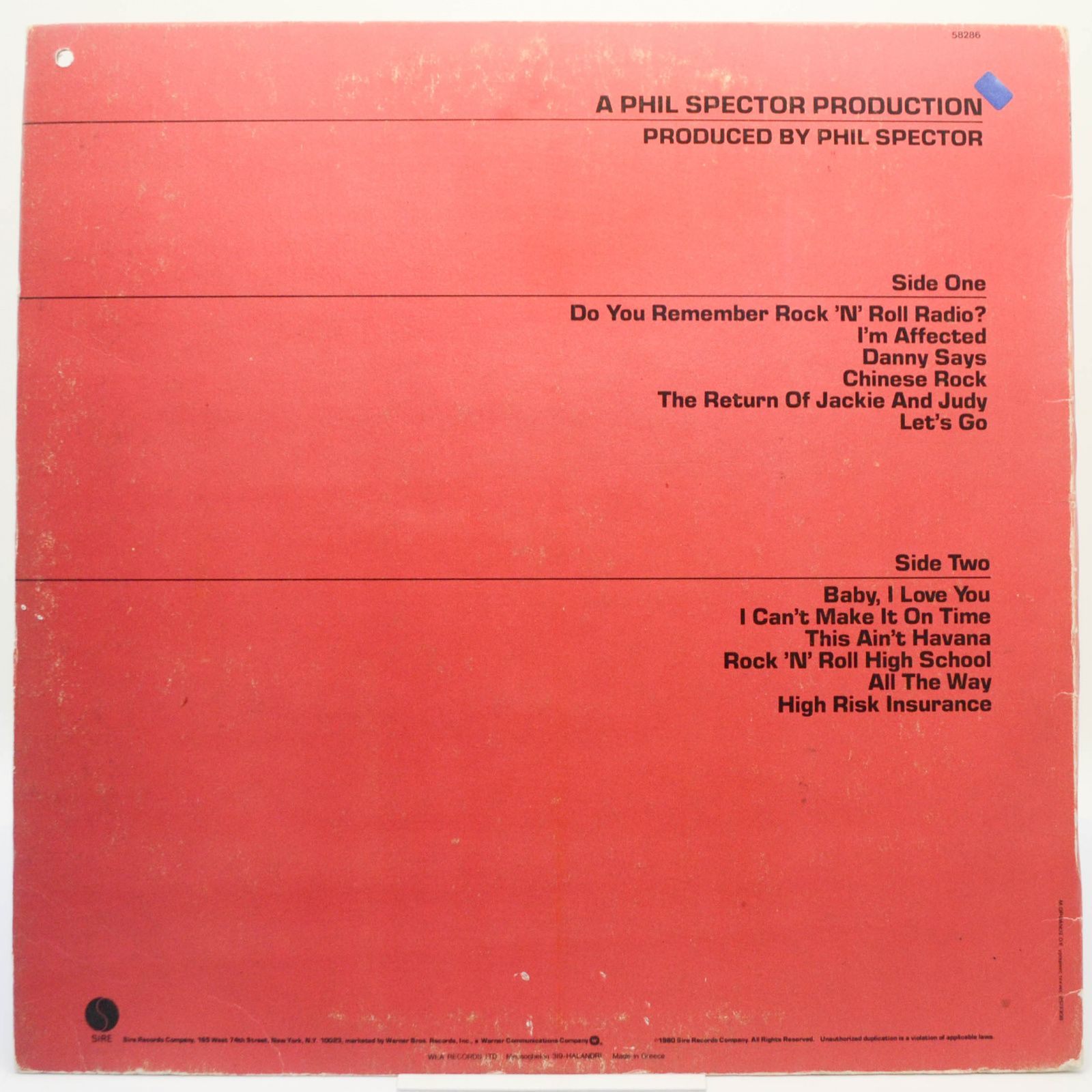 Ramones — End Of The Century, 1980