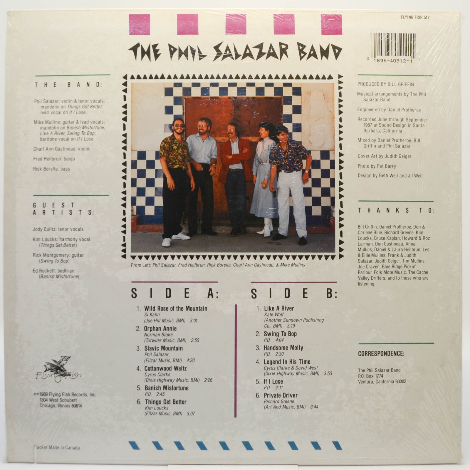 Виниловая пластинка Phil Salazar Band — The Phil Salazar Band, 1989