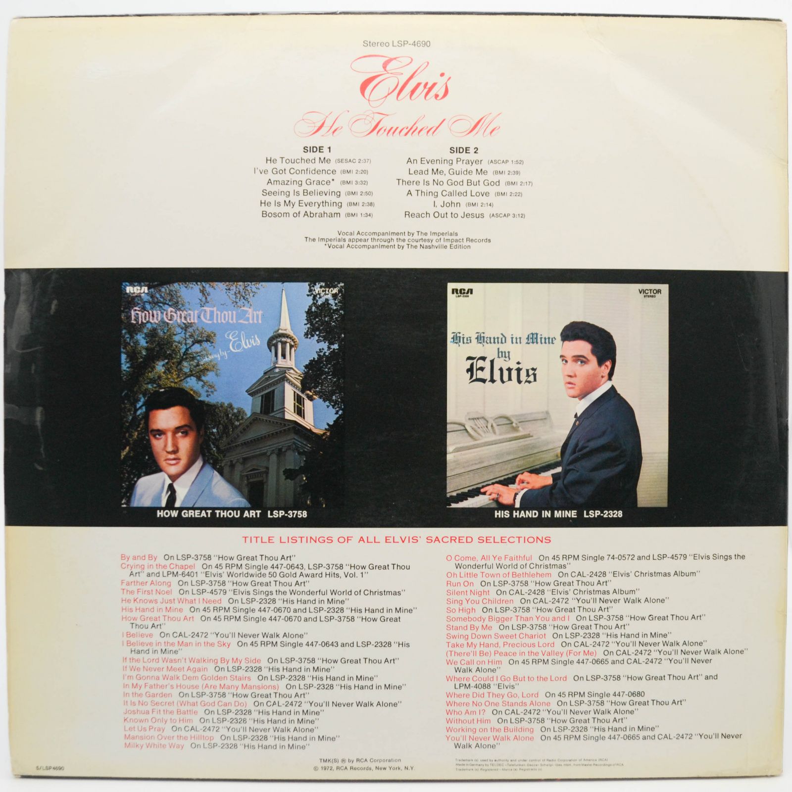 Elvis — He Touched Me, 1972