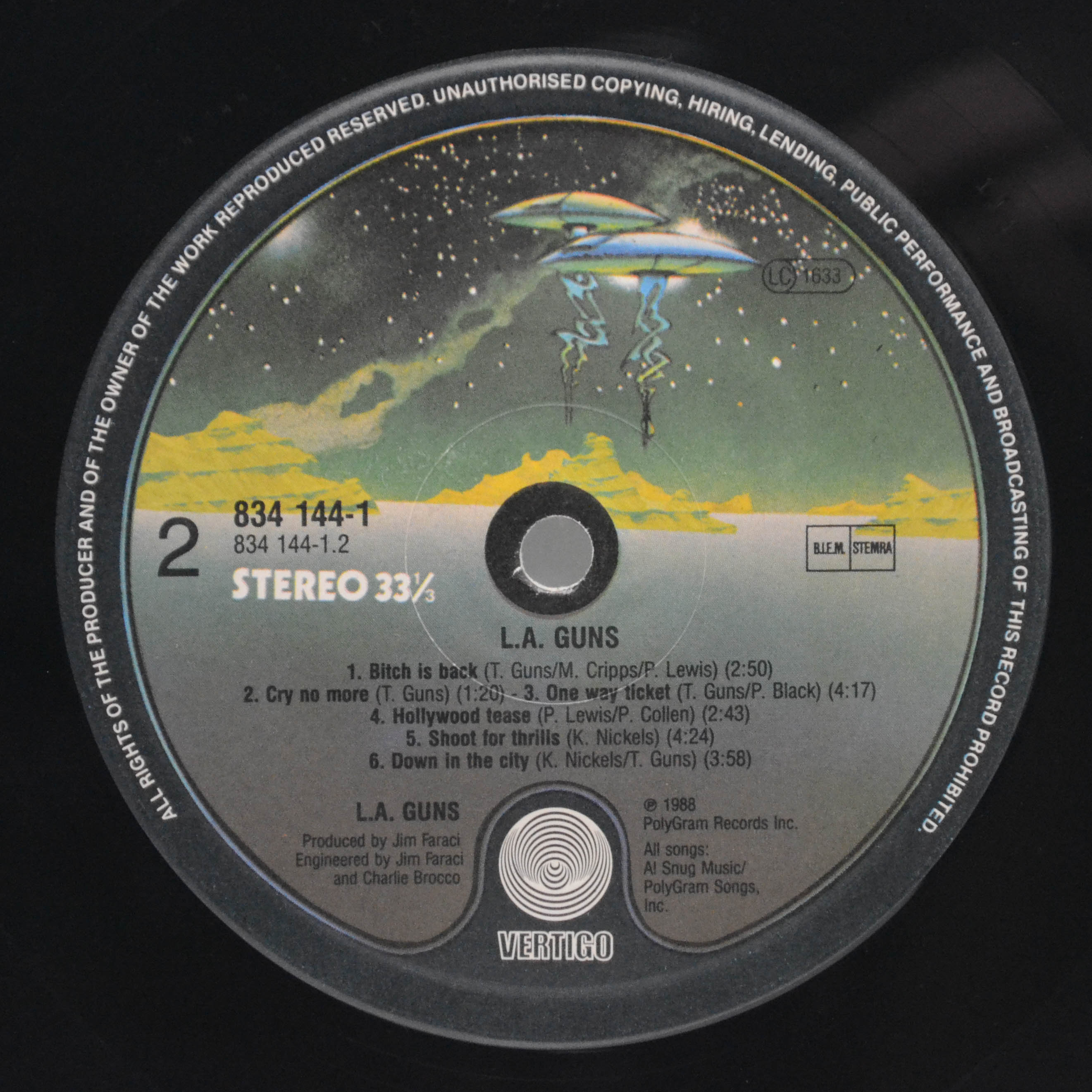 Виниловая пластинка L.A. Guns — L.A. Guns, 1988