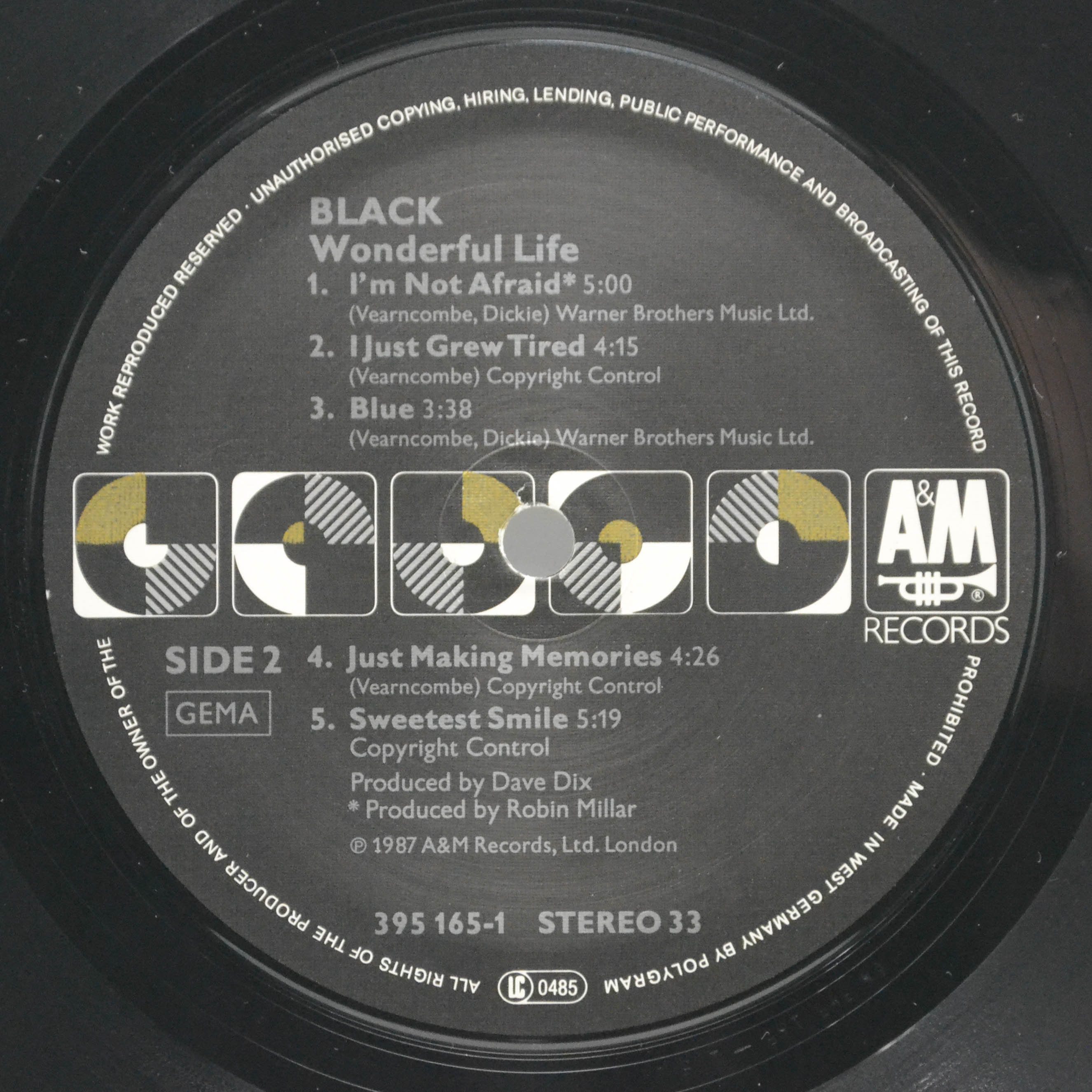Виниловая пластинка Black — Wonderful Life, 1987