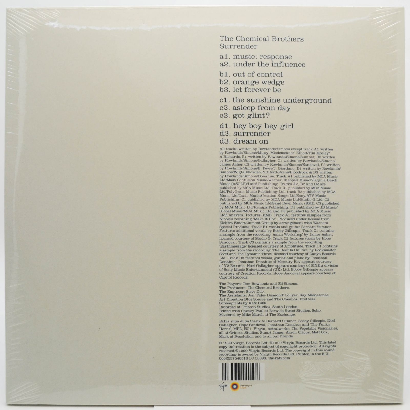 Виниловая пластинка Chemical Brothers — Surrender (2LP), 1999