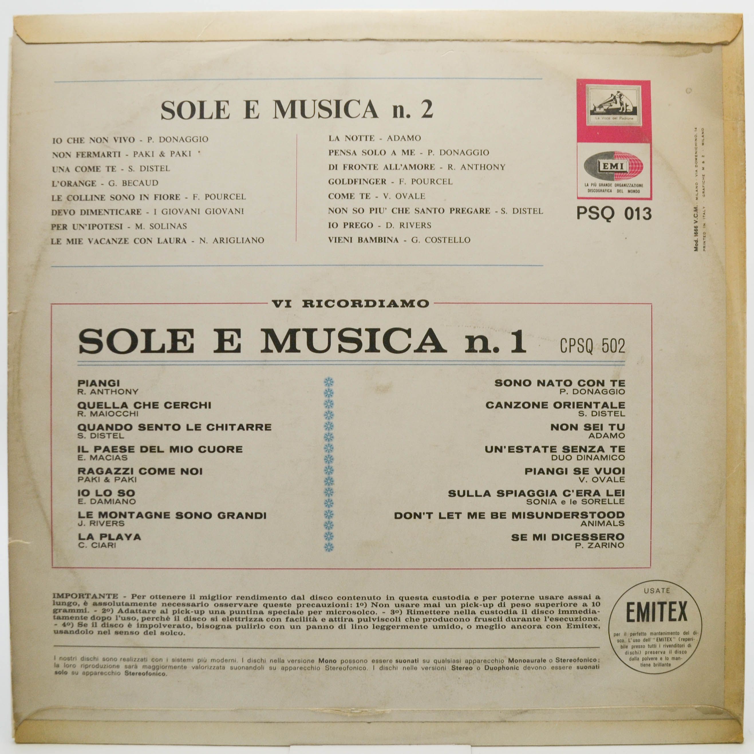 Various — Sole e Musica n. 2, 1965