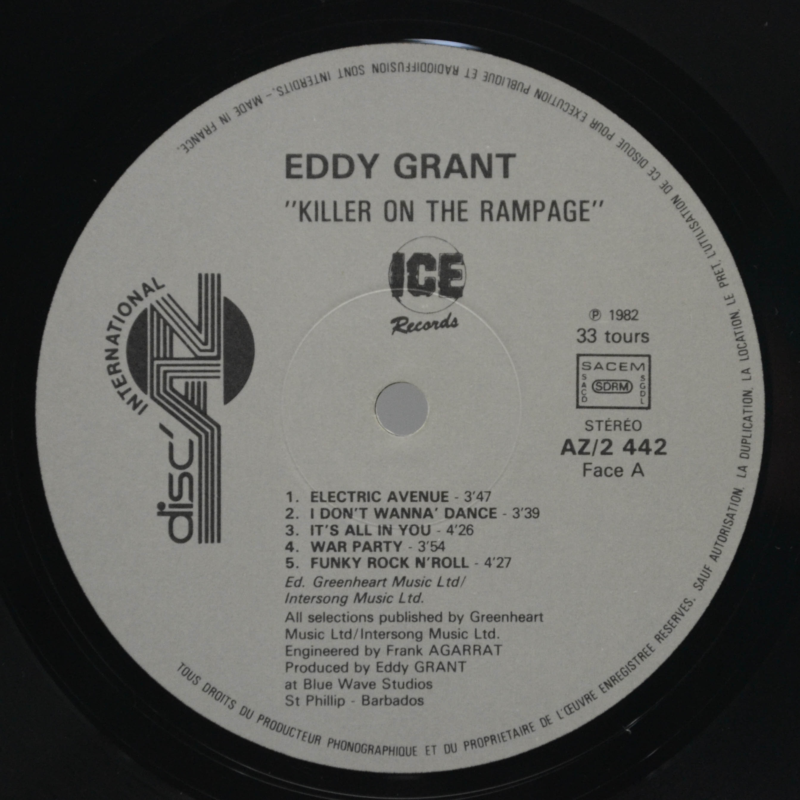 Eddy Grant — Killer On The Rampage, 1982